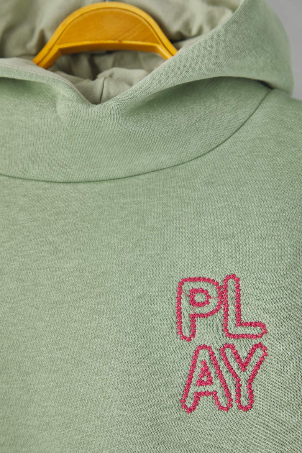 Mint*003 K?z Cocuk Pamuklu Bask?l? Kapusonlu Regular Orme Sweatshirt TKDAW26SW00035 - Trendyolmilla фото 3