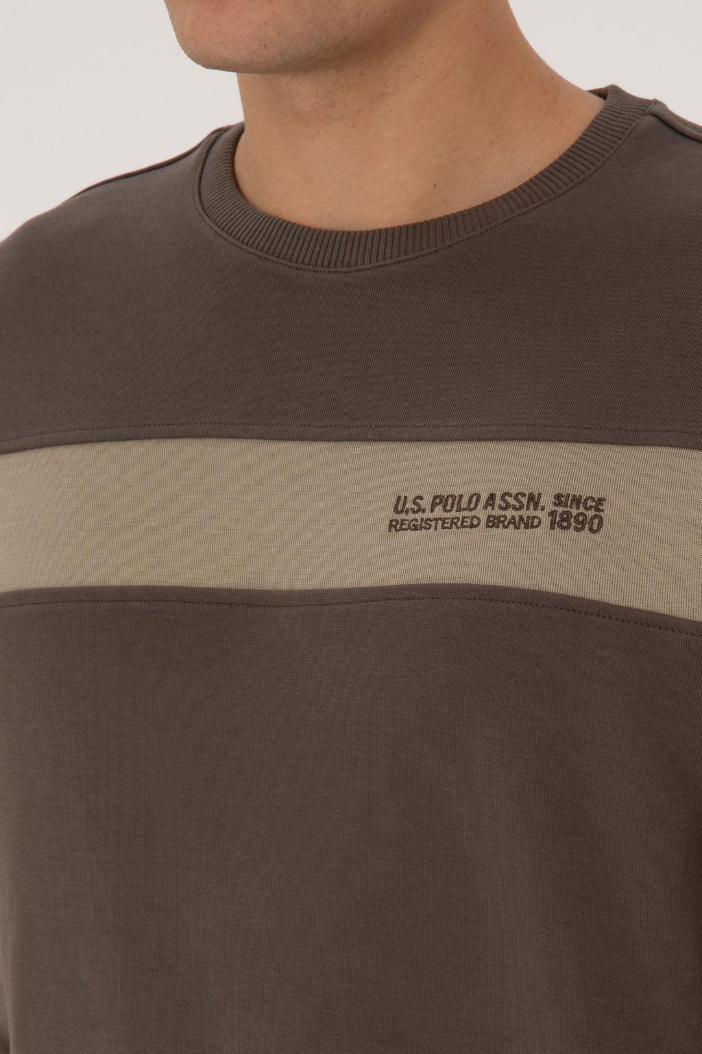 Erkek Regular Fit Bisiklet Yaka Vizon Sweatshirt - U.s. polo assn фото 7