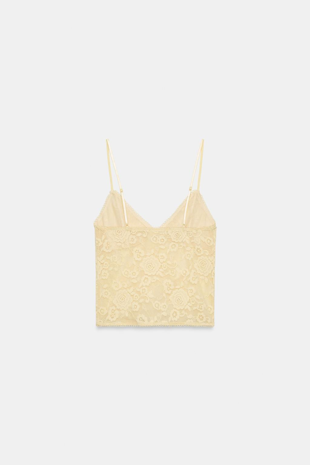 LACE STRAP TOP - Zara фото 6