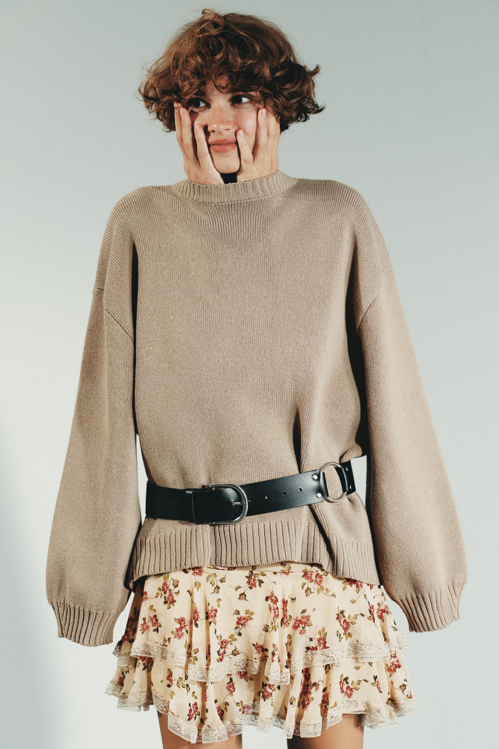 FLORAL RUFFLE MINI SKIRT - Zara фото 9