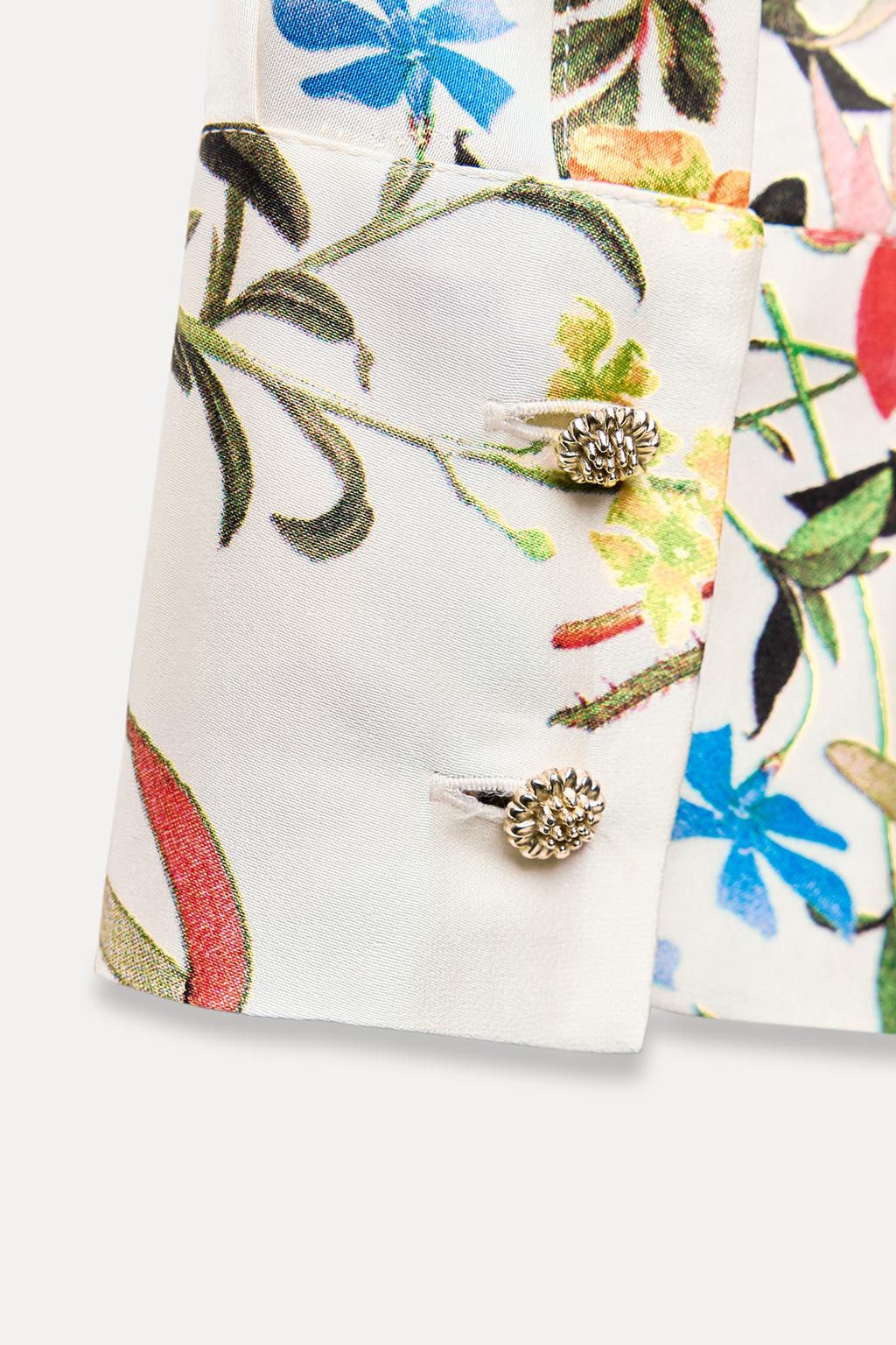 ZW COLLECTION PRINTED SHIRT WITH BUTTONS - Zara фото 12