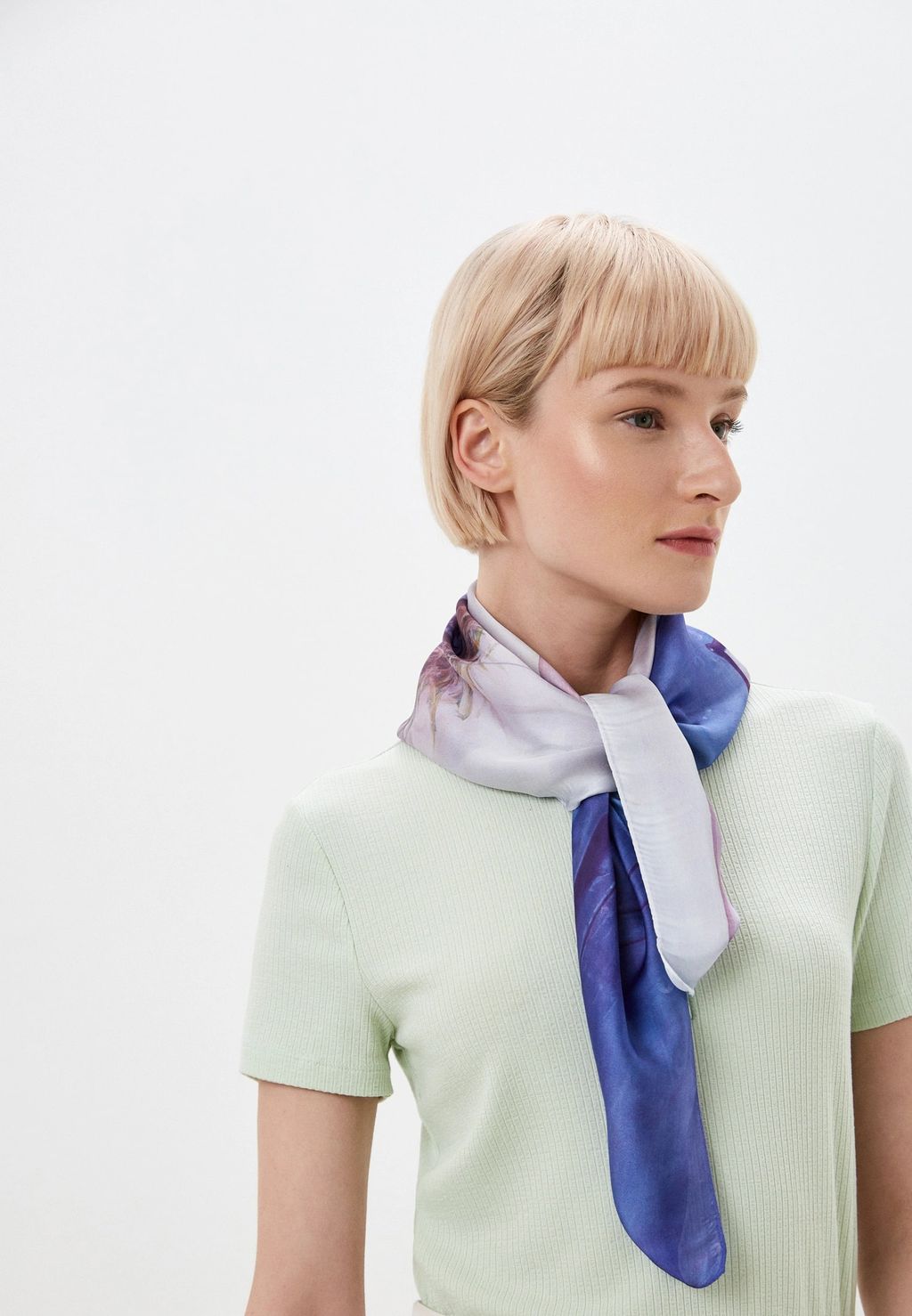 шейный платок из ткани сатинового переплетения - Tantino фото 3