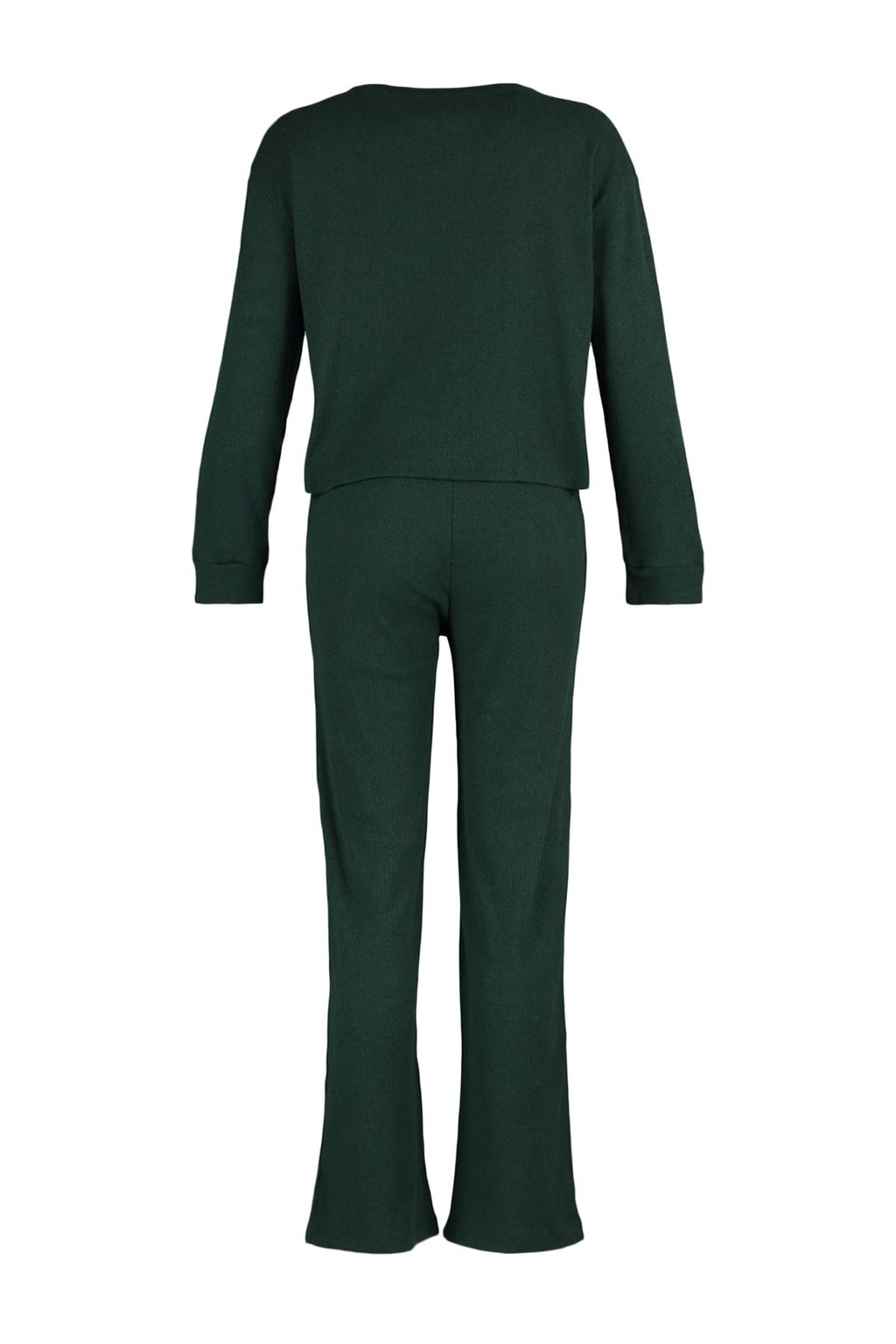 Koyu Yesil Fitilli Orme Pijama Tak?m? THMAW21PT0009