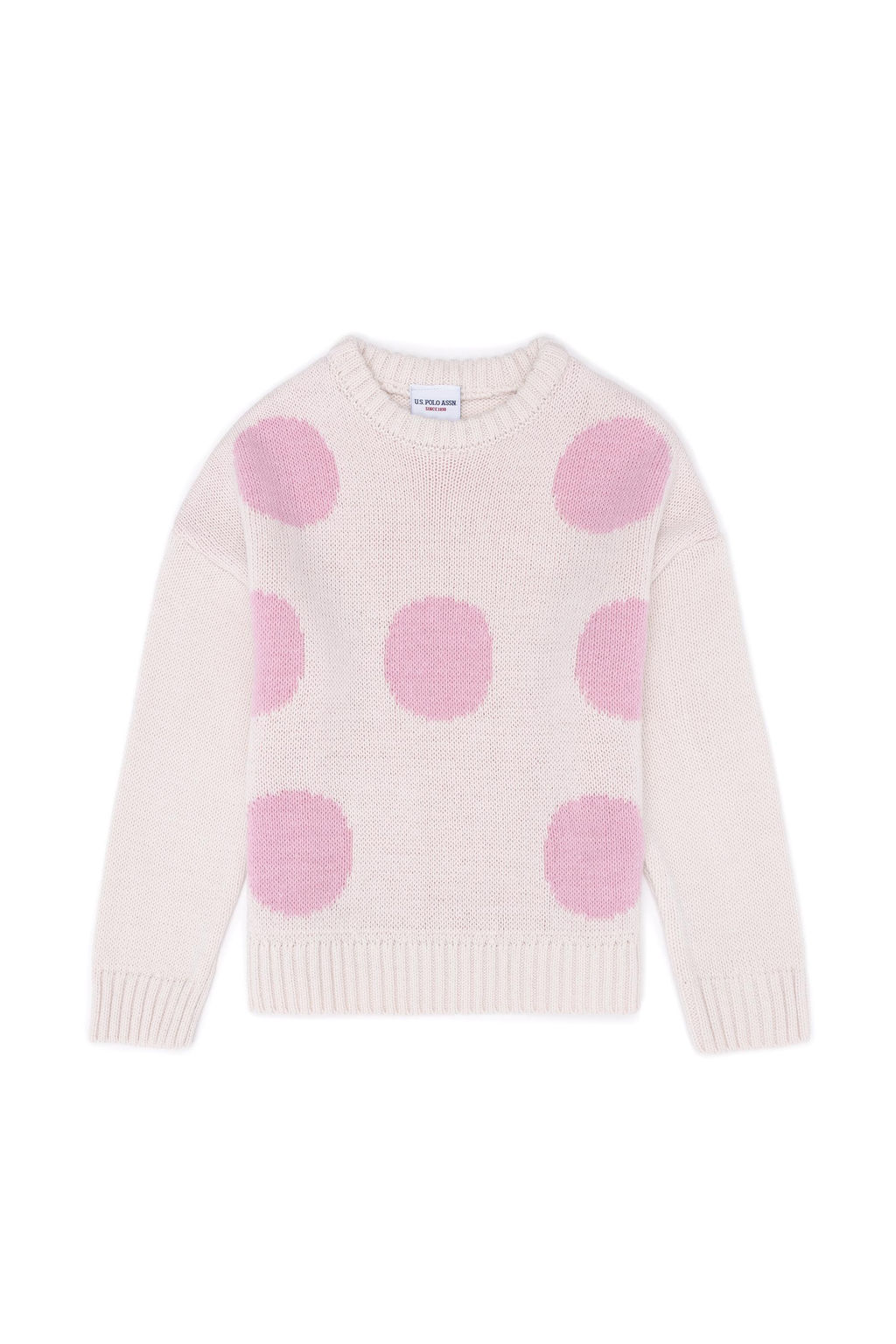 U. S. Polo Assn Кремовый свитер с круглым вырезом для девочек - U.s. polo assn фото 6