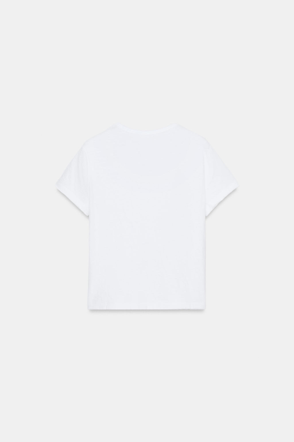 CAMISETA ALGOD?N MANGA CORTA / Blanco - Zara фото 6