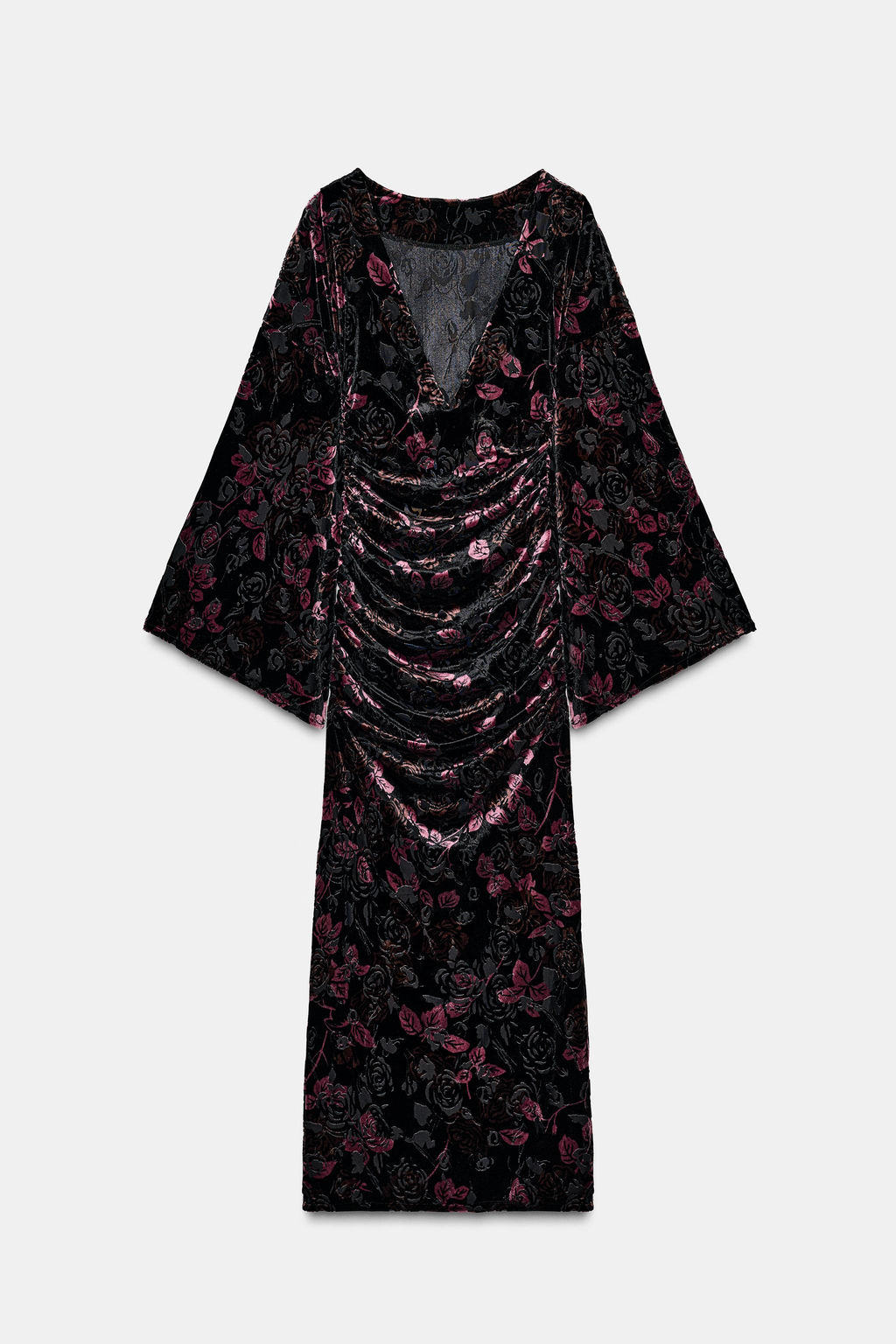 DRAPED VELVET DRESS - Zara фото 5