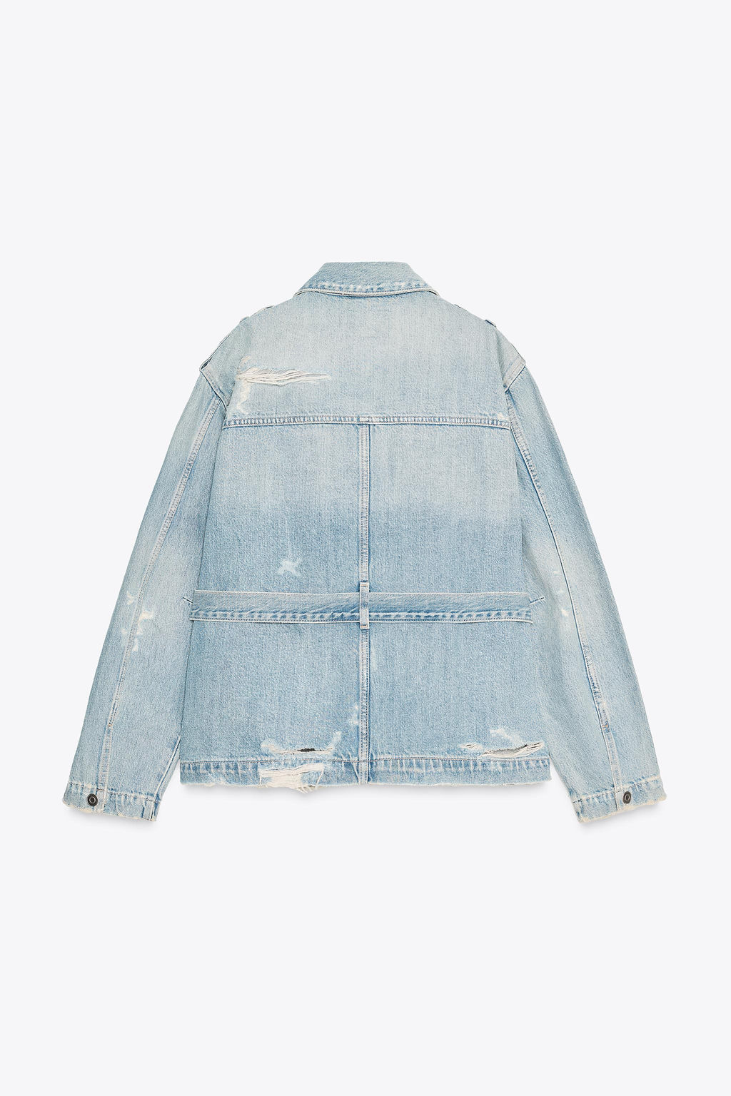 BELTED TRF DENIM JACKET - Zara фото 7