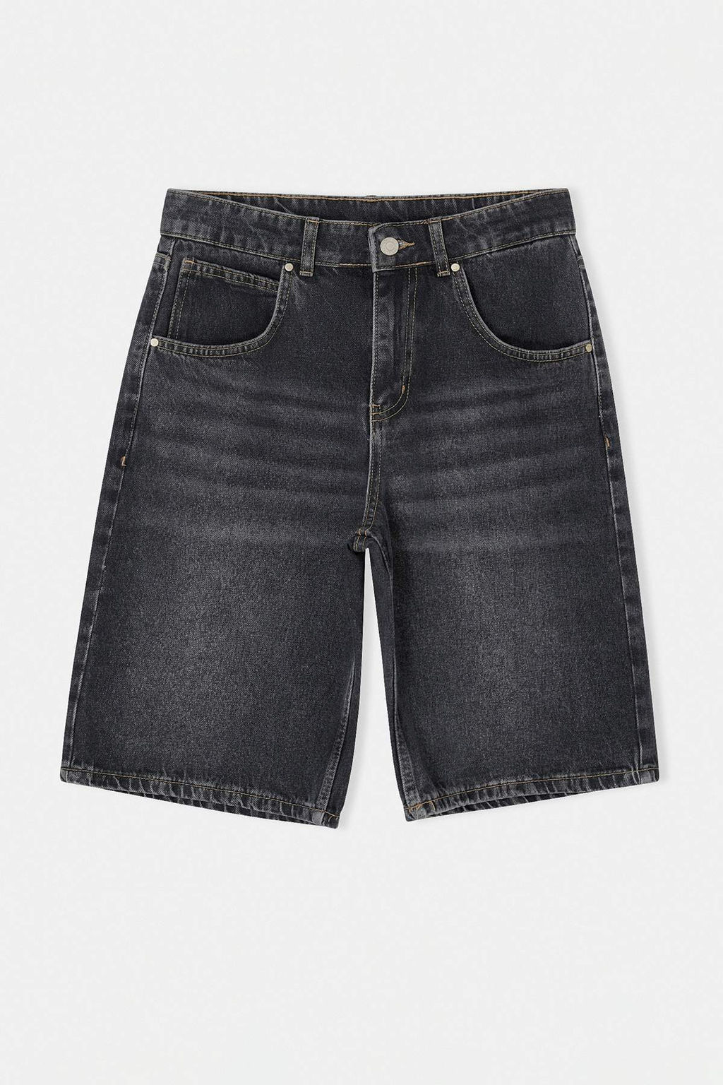 Mavi Yuksek Bel Denim Bermuda TWOSS26SR00106 - Trendyolmilla фото 3