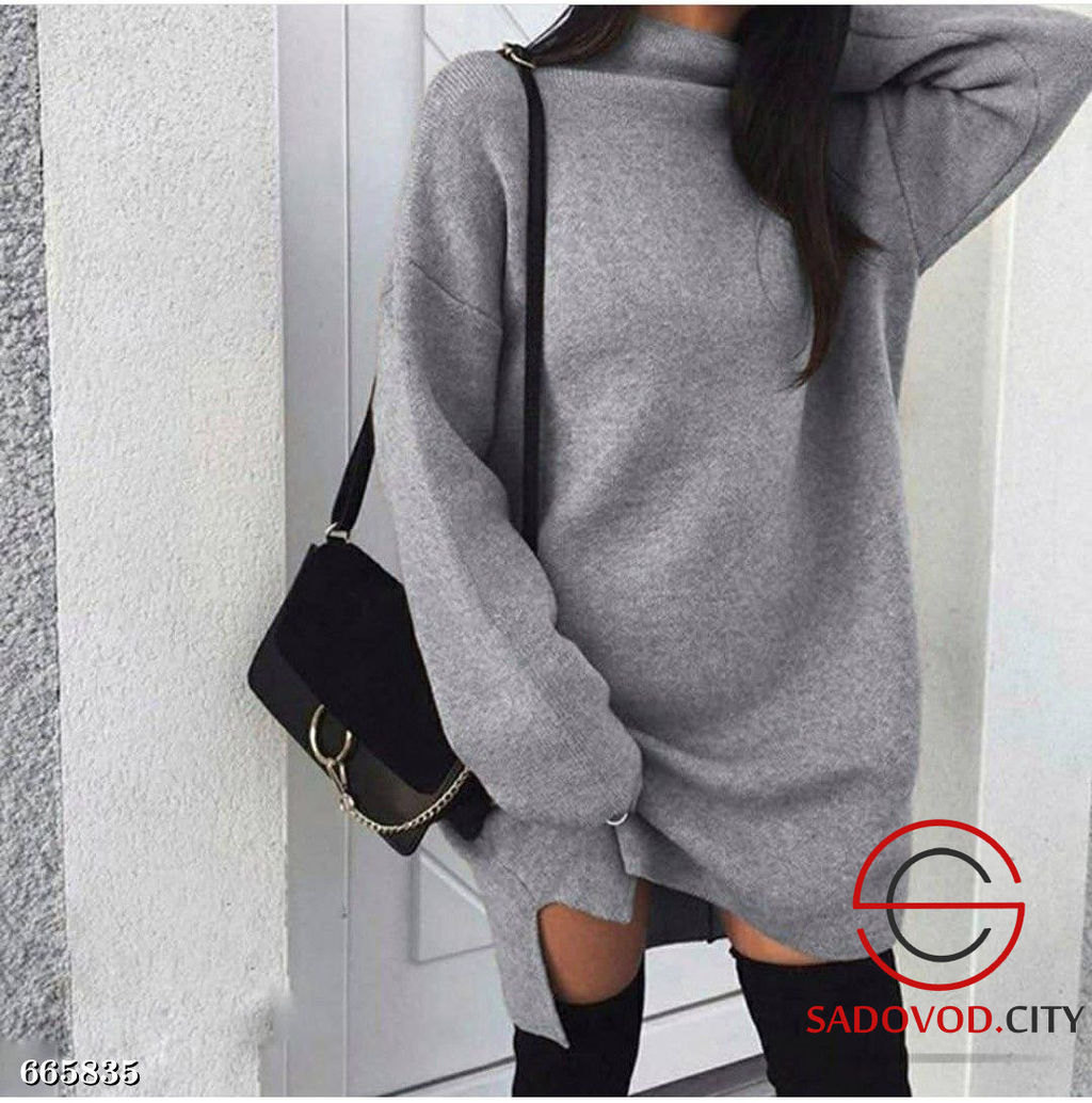 Женское теплое платье с длинным рукавом - Bruno фото 4