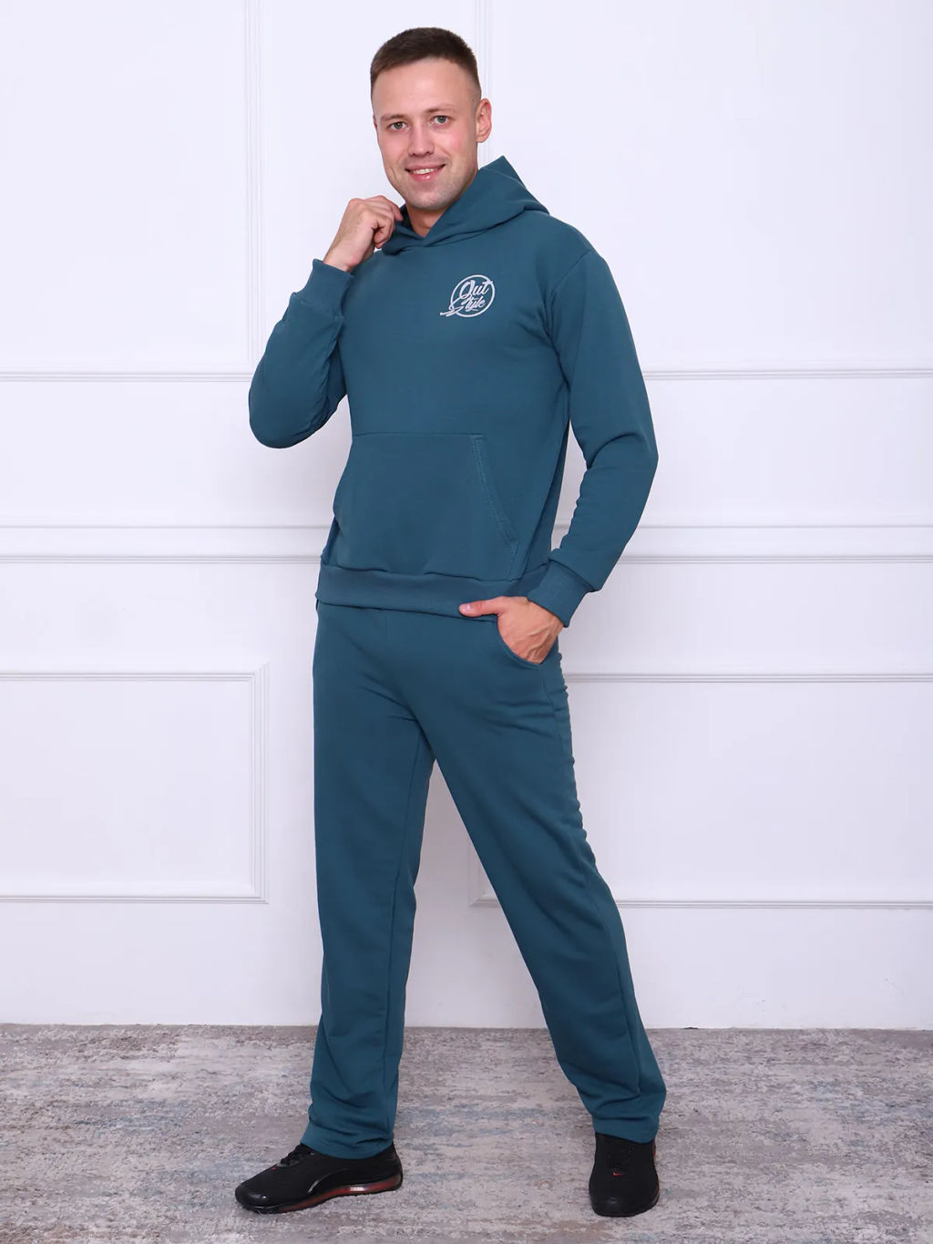 Ричард(петроль) костюм , 80% хлопок, 20% п/э