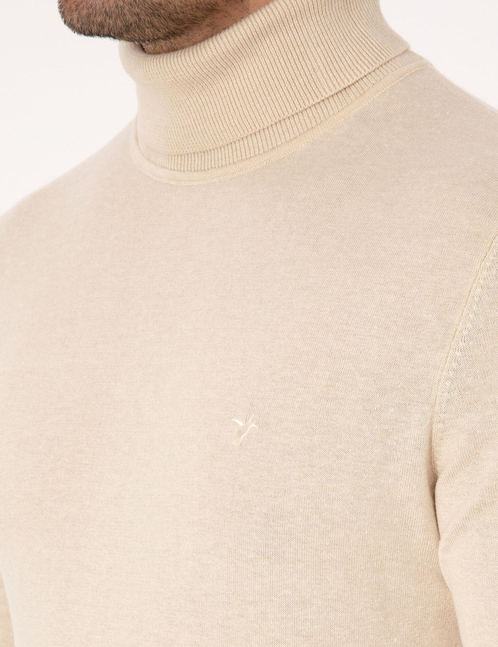 Bej Slim Fit Basic Kazak - Cacharel фото 7