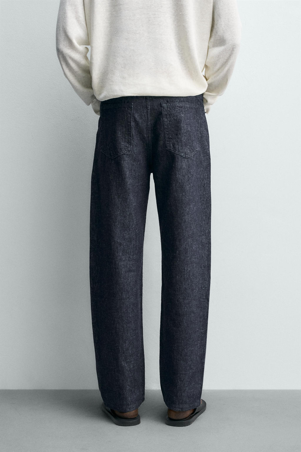 JEANS STRAIGHT FIT ALGOD?N - C??AMO / Azul - Zara фото 3
