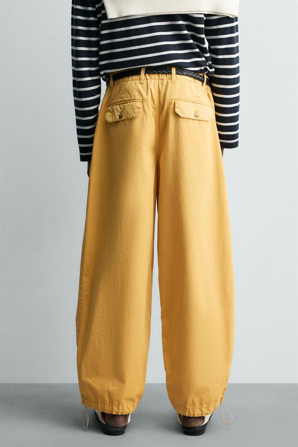PANTAL?N RELAXED FIT ALGOD?N AARON LEVINE X ZARA / Amarillo claro  фото 3