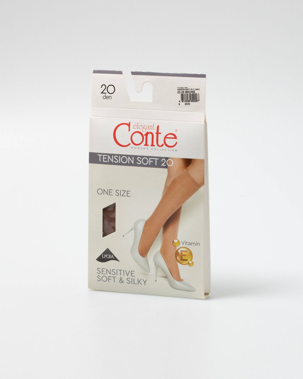 Цена за 2 пары. Носки Удлиненные CONTE TENSION SOFT 20 (1 пара) bronz - Conte elegant фото 10