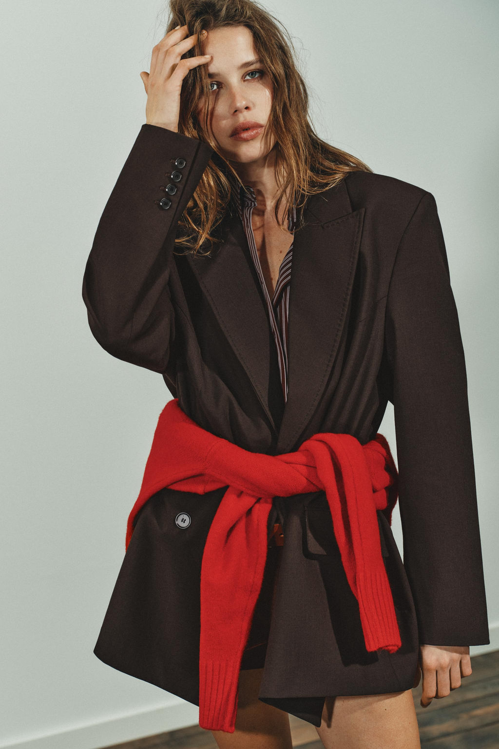 OVERSIZE DOUBLE-BREASTED BLAZER - Zara фото 3