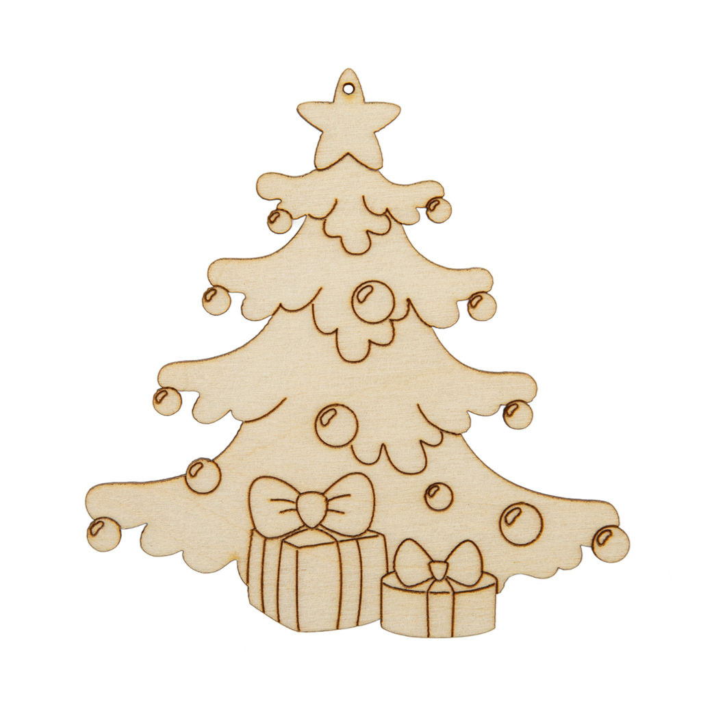 Заготовка для декорирования Mr. Carving ВД-1246 Подвеска Елочка фанера 9 х 9 х 0.3 см
