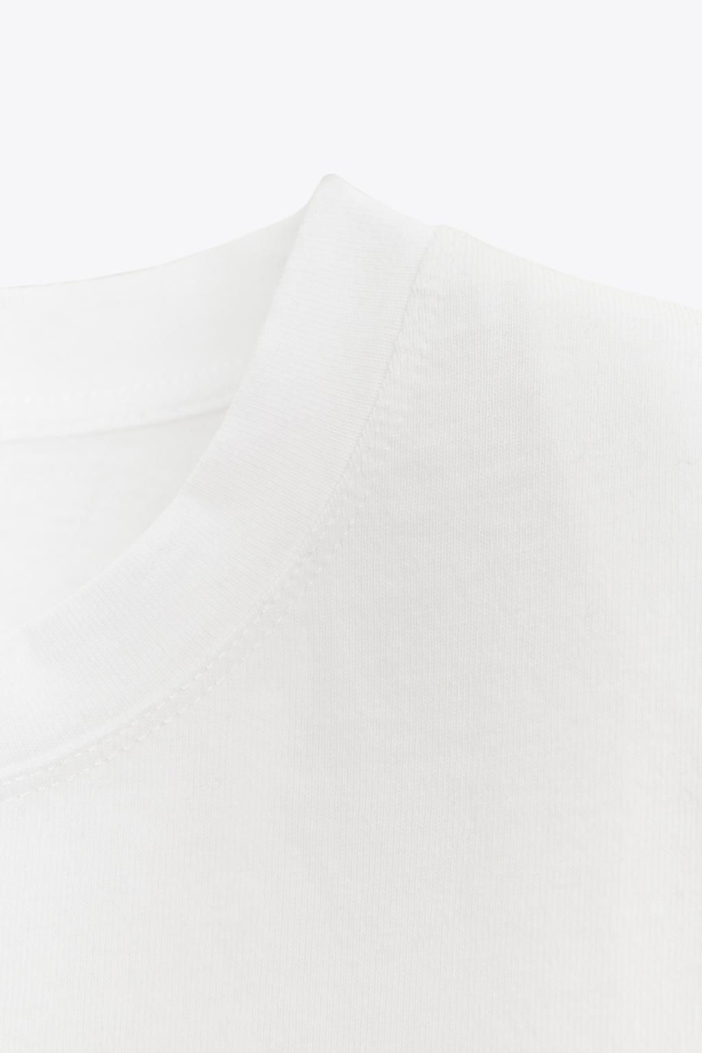 SLEEVELESS SHOULDER PAD T-SHIRT - Zara фото 8