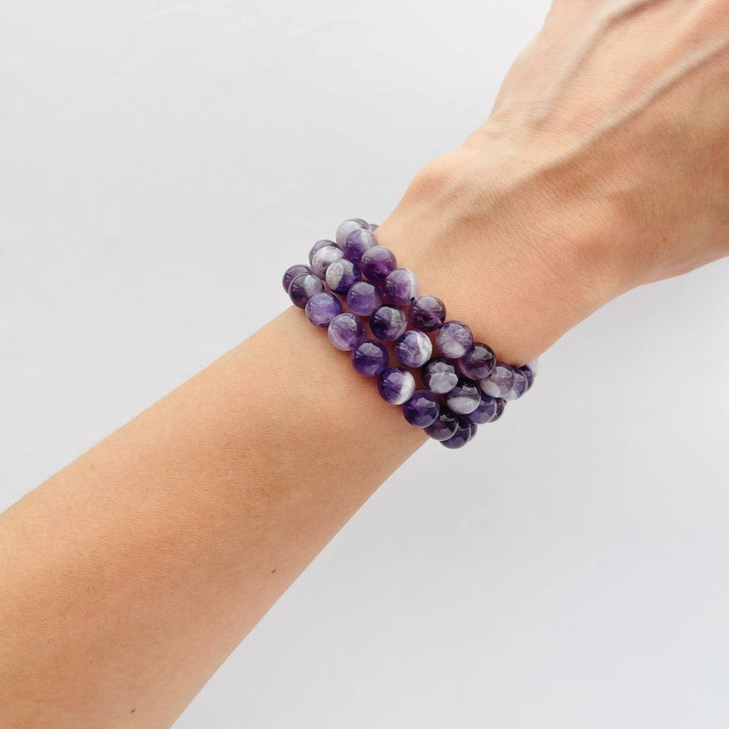 Бусины для украшений из кварцевого Аметиста (45 бусин) 37 см