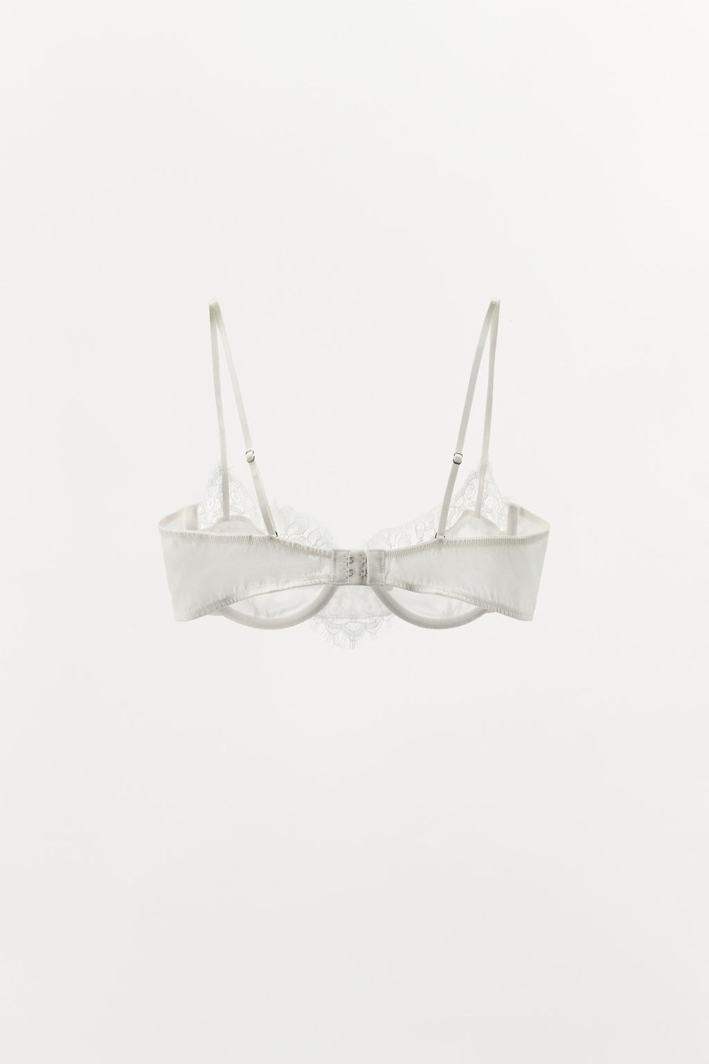BRALETTE AROS SEDA ENCAJE / Crudo claro - Zara фото 11
