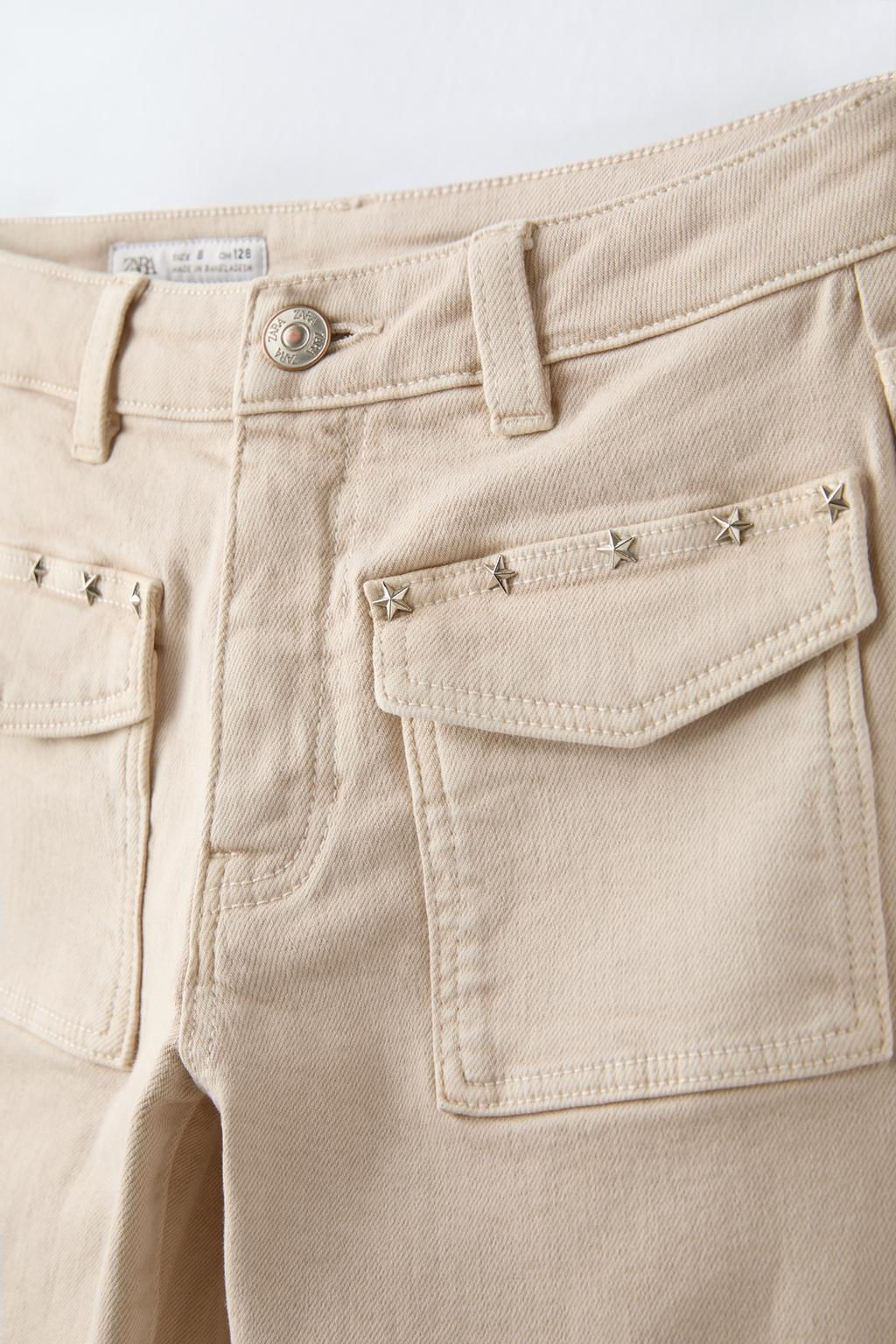 STUDDED BOOT-CUT JEANS - Zara фото 3