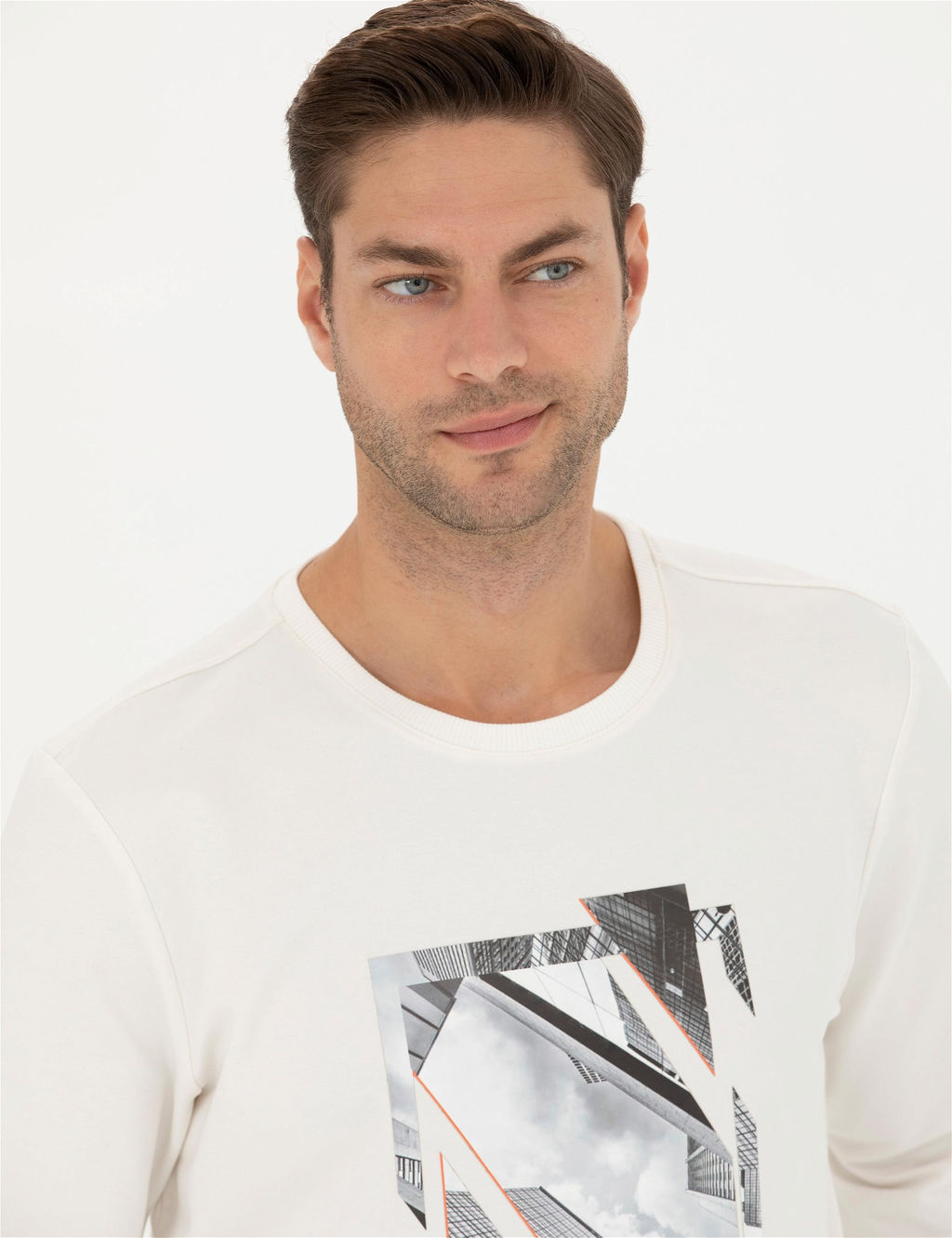 Ekru Regular Fit Sweatshirt - Pierre cardin фото 2