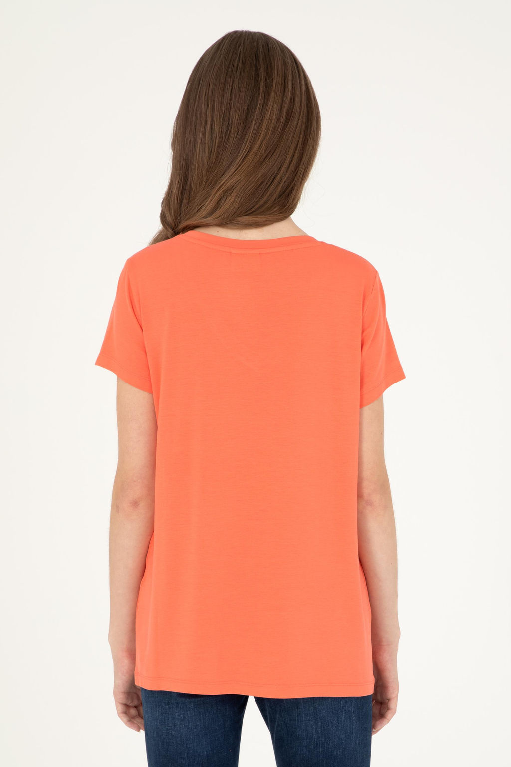 Женская базовая футболка с цветком граната Неожиданная скидка в корзине - U.s. polo assn фото 5