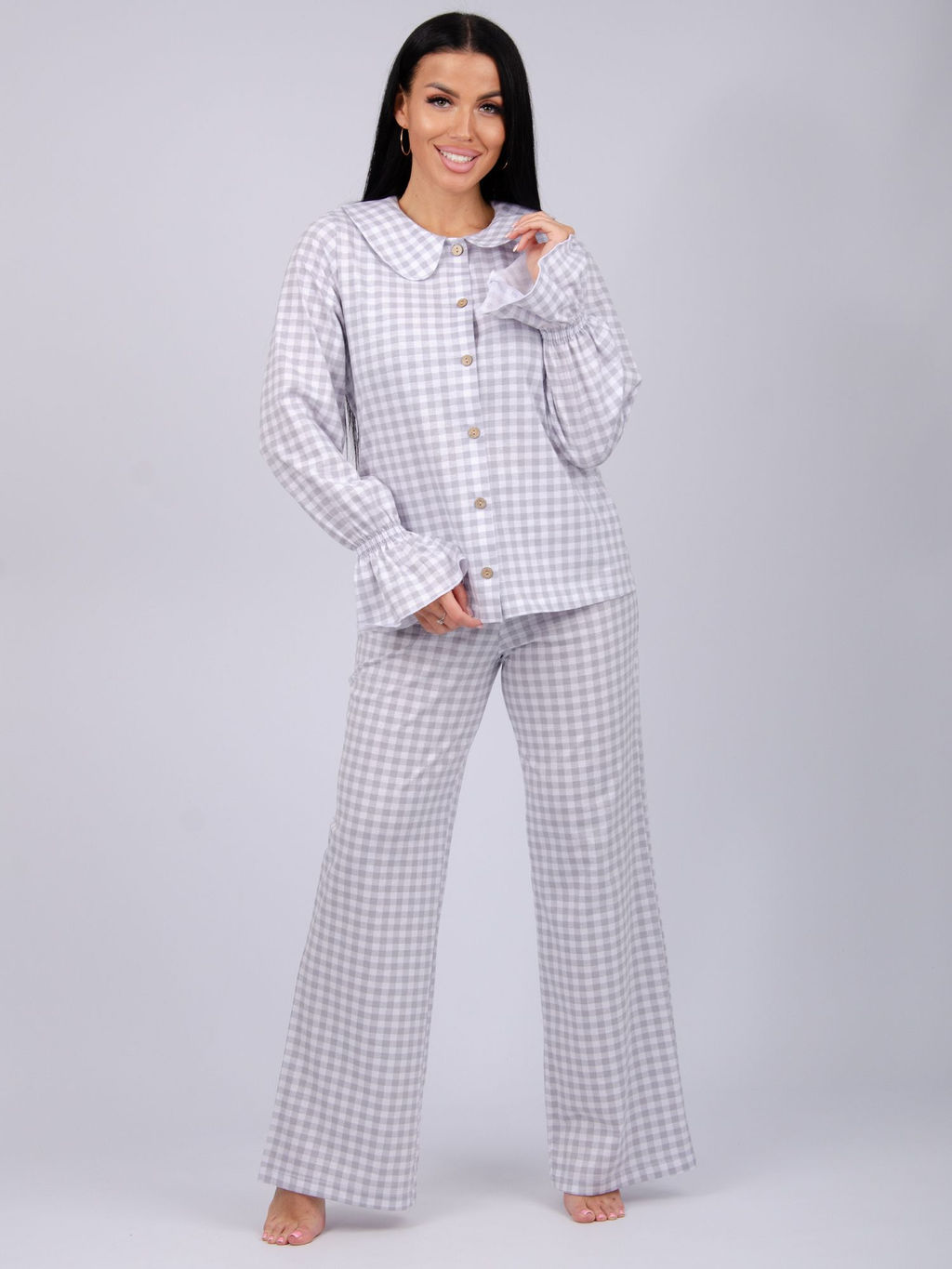 Пижама "Алези" серая, трикотаж