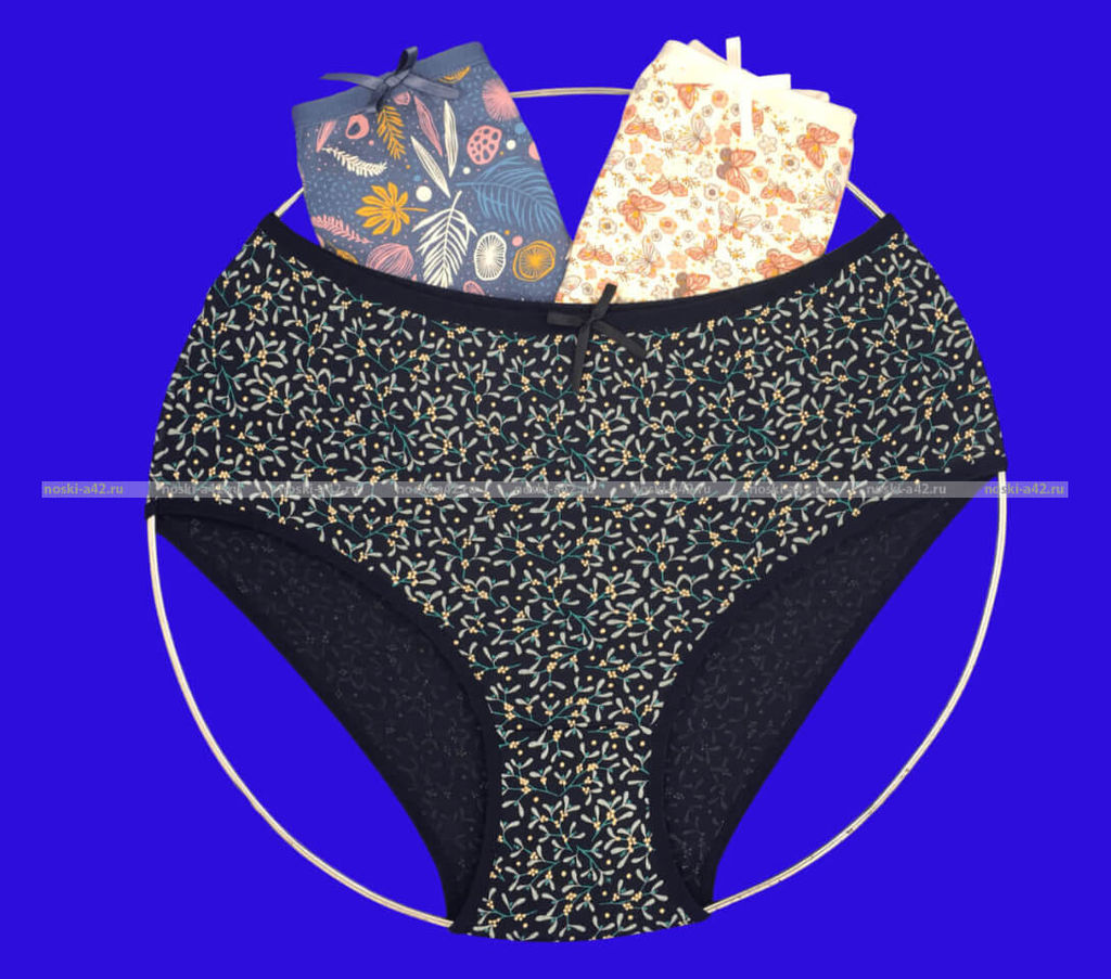 Цена за 3 шт. Трусы женские Miss Emma Турция высокая посадка большие размеры № 6