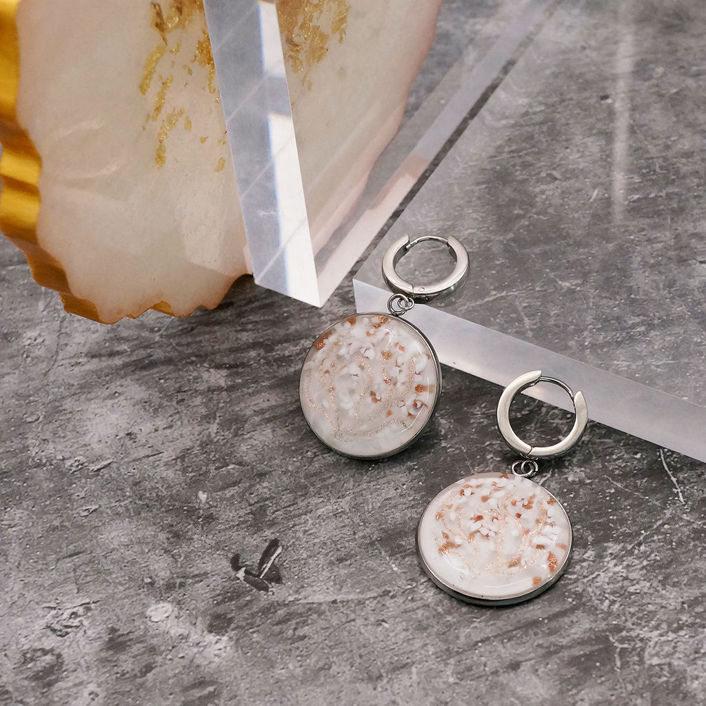 Серьги из муранского стекла SNOW MIRACLE LS3530 - Vloes фото 2