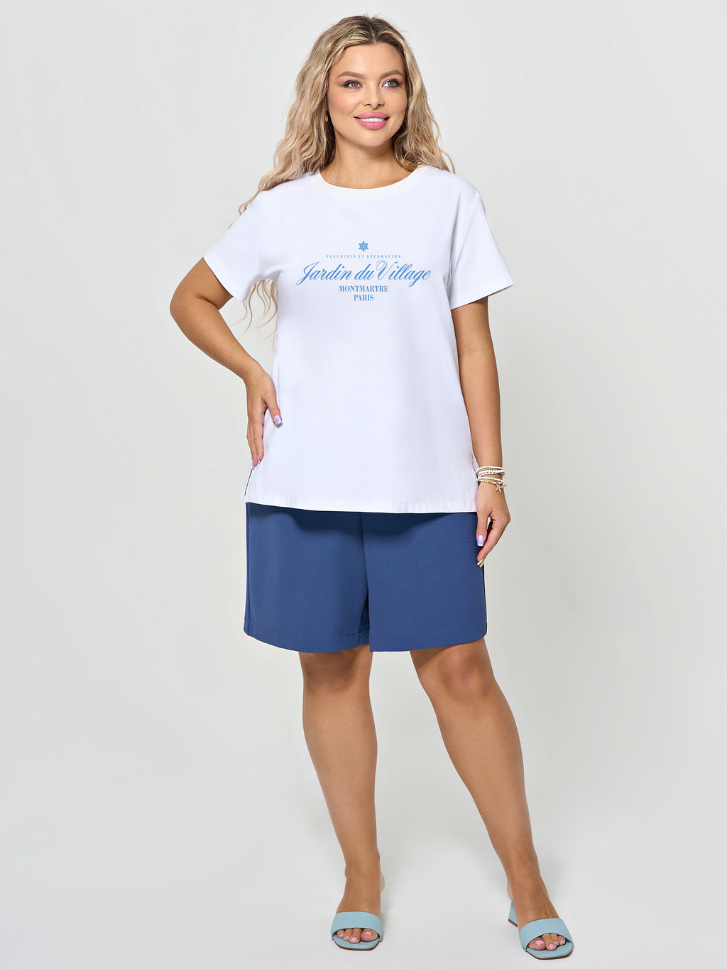 Футболка 0087-18 белый мрамор - Dora фото 28