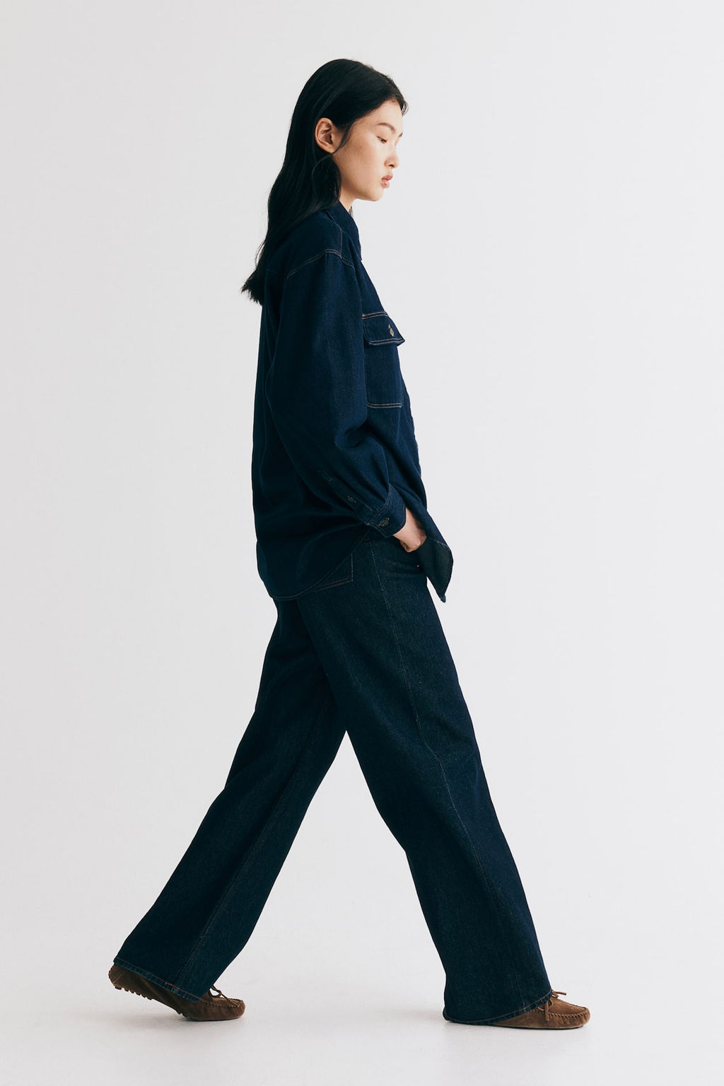 Camisa denim de corte holgado - H&m фото 5