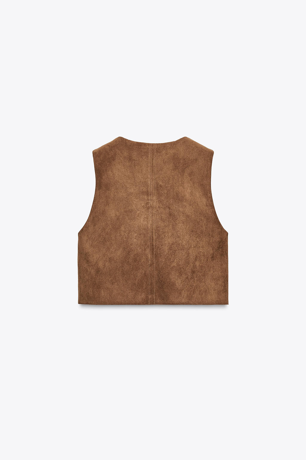 FAUX SUEDE WAISTCOAT WITH BEADED EMBROIDERY