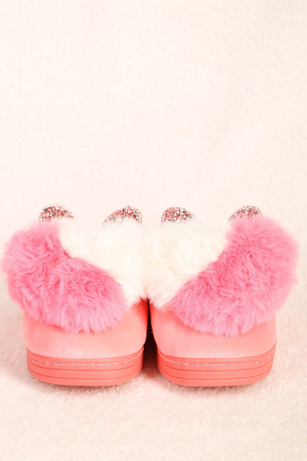 Тапочки розовые с мехом