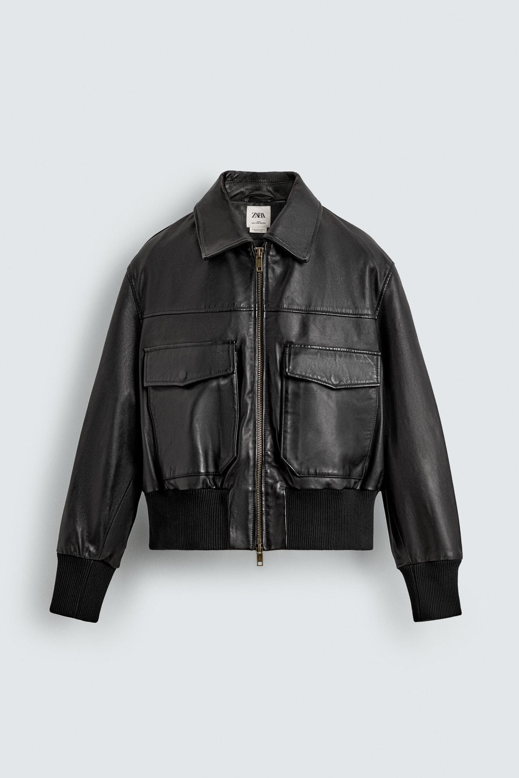 LIMITED EDITION CROPPED LEATHER JACKET - Zara фото 7