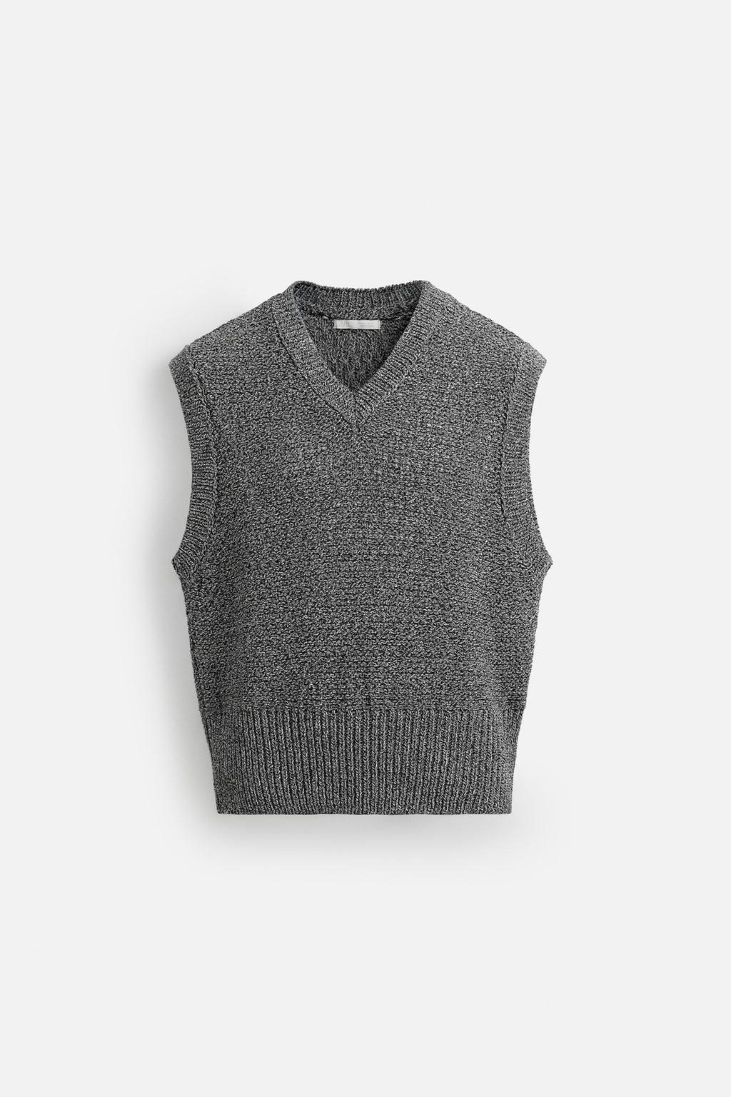 RELAXED FIT KNIT WAISTCOAT - Zara фото 7