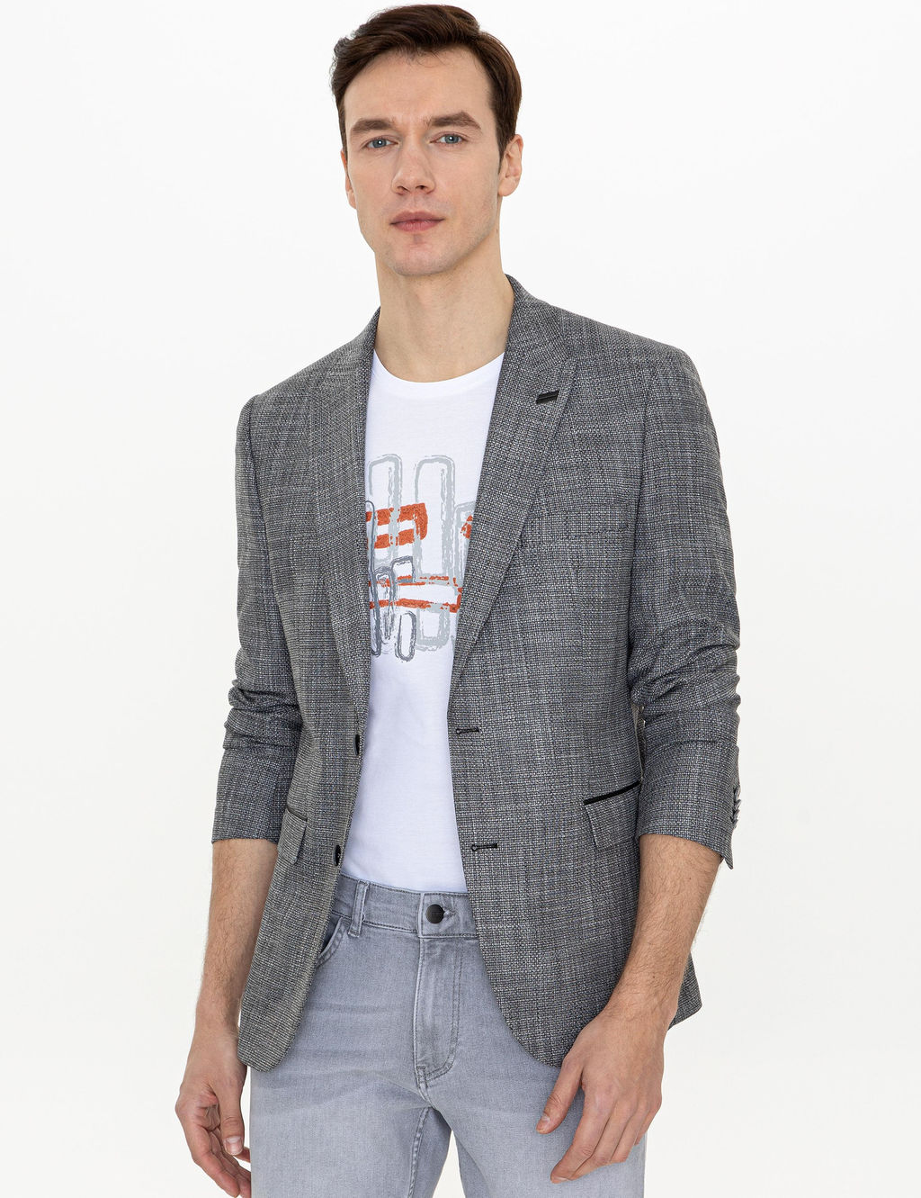 Серый Экс. Узкая куртка