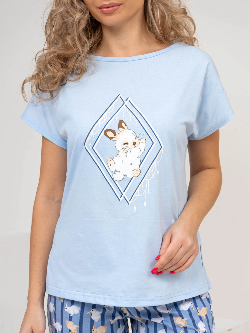 Костюм женский, цвет голубой