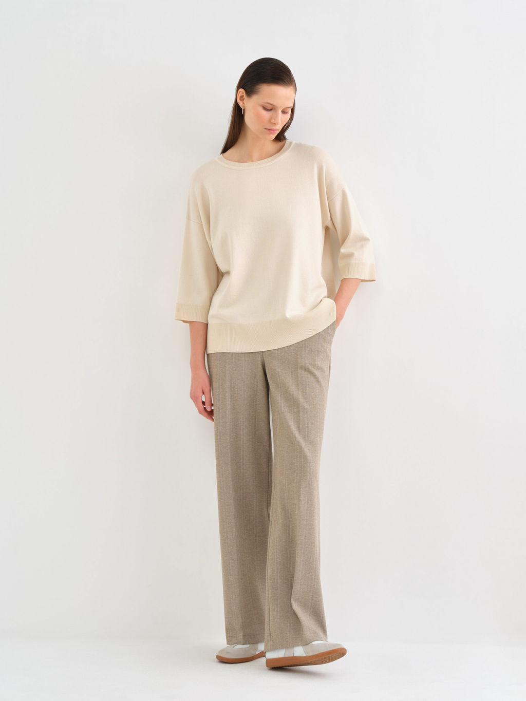 Conso/KJM 230621 - light beige Джемпер женский