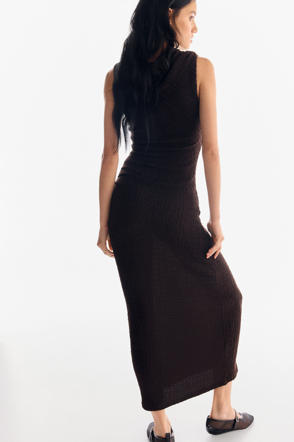 Maxivestido drapeado - H&m фото 8