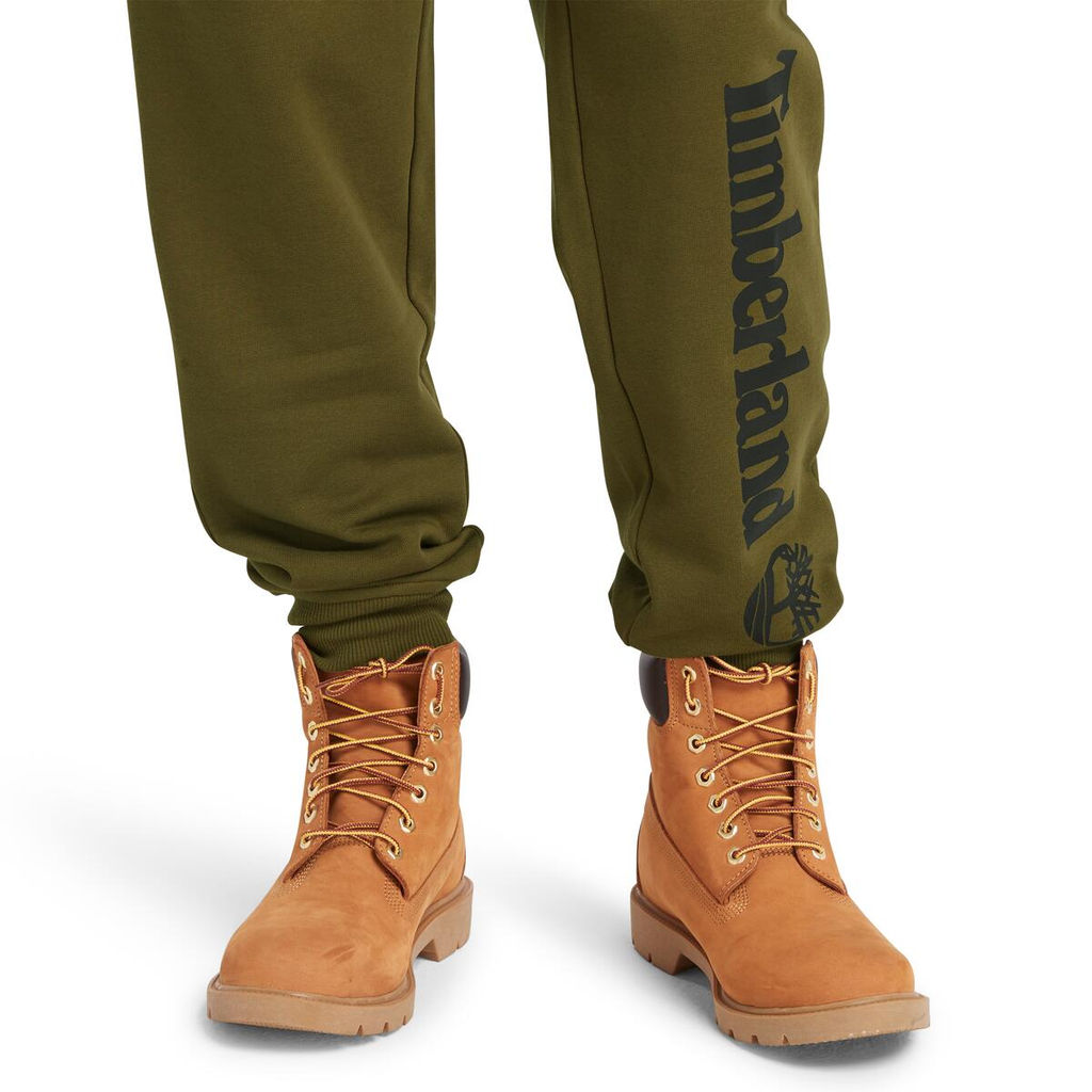 Брюки Timberland Sweatpant Kennebeck River Lenear Logo Regular оливковые  фото 6