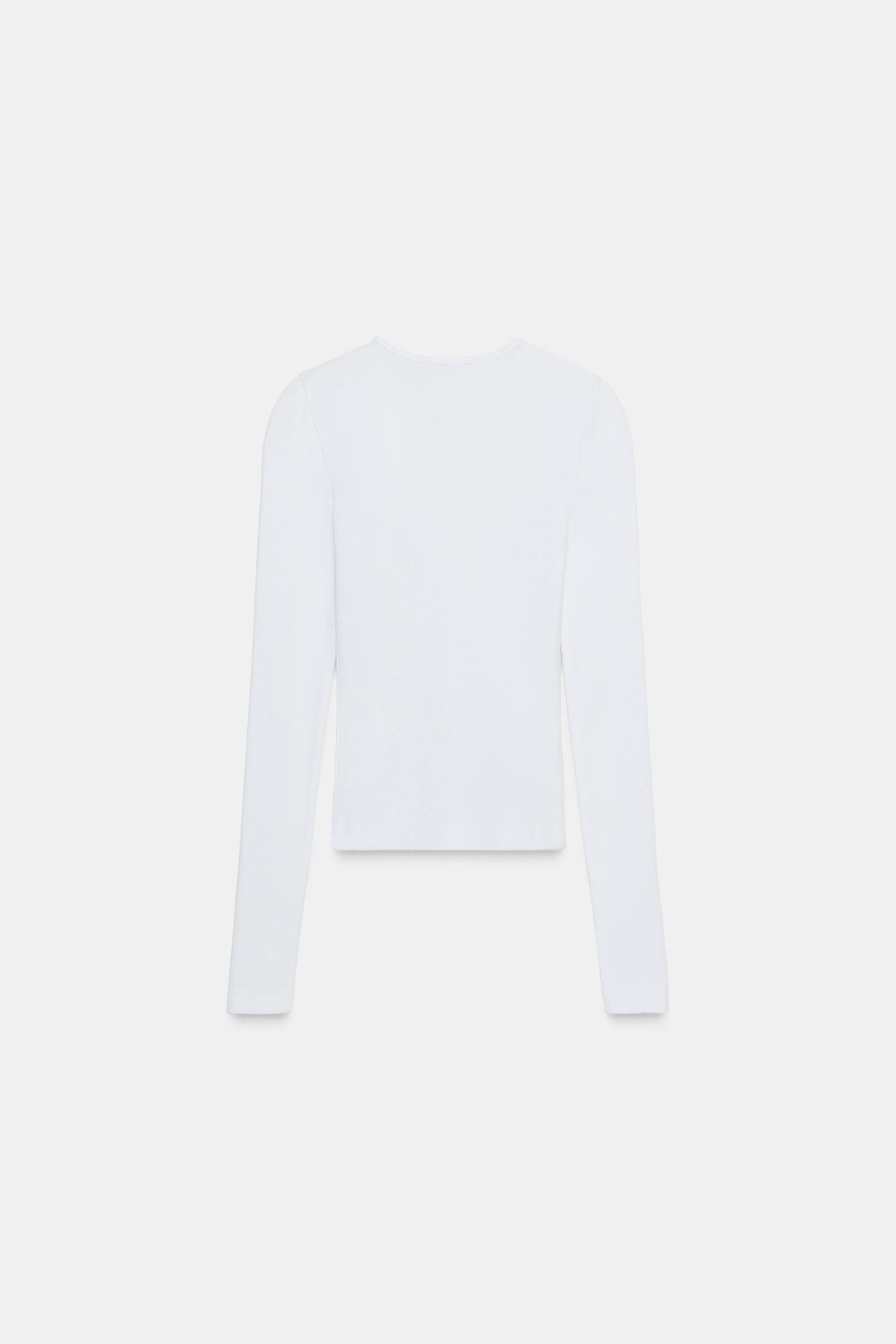 LONG SLEEVE RIBBED TOP - Zara фото 13