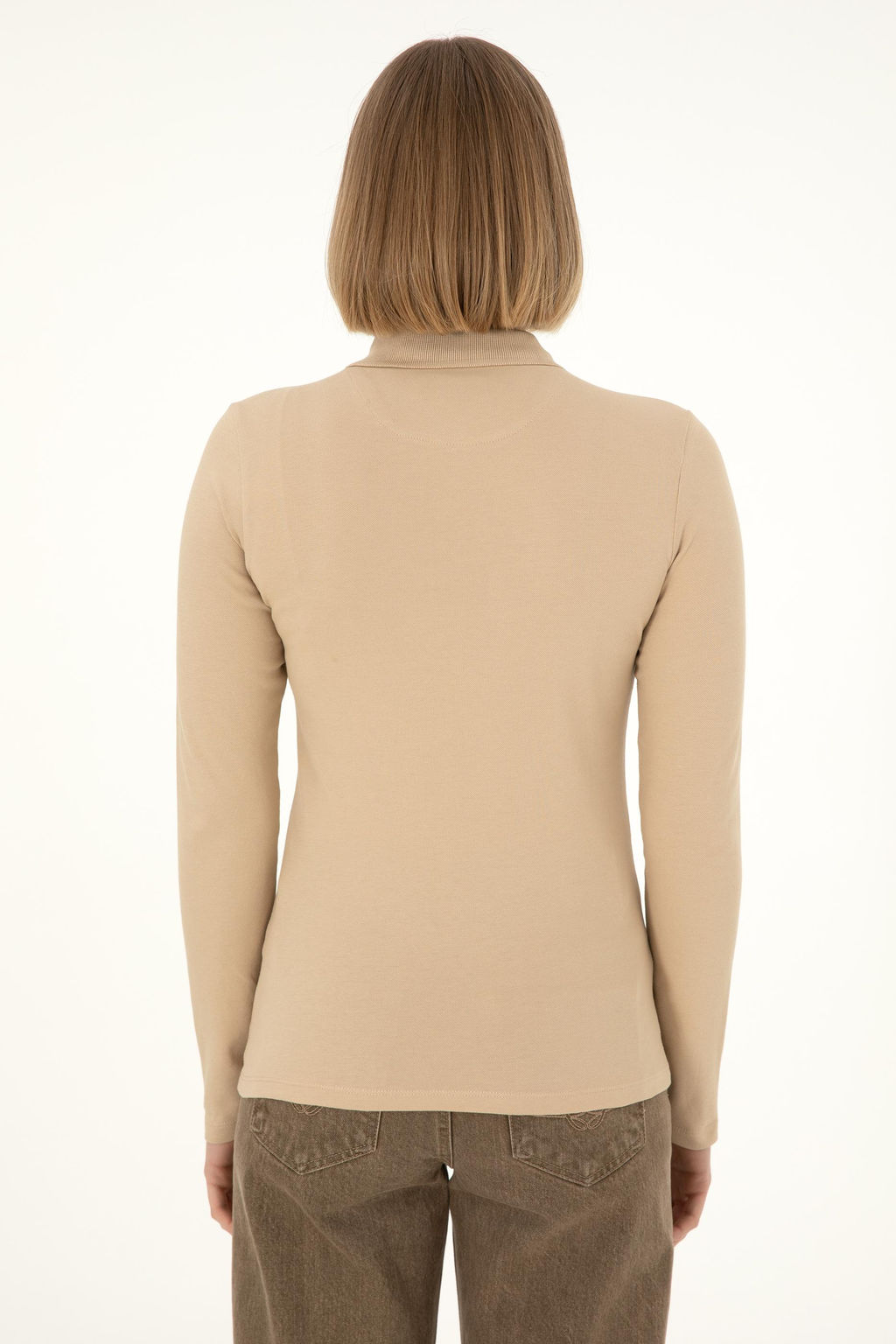 Женский базовый свитшот песочного цвета Неожиданная скидка в корзине - U.s. polo assn фото 5