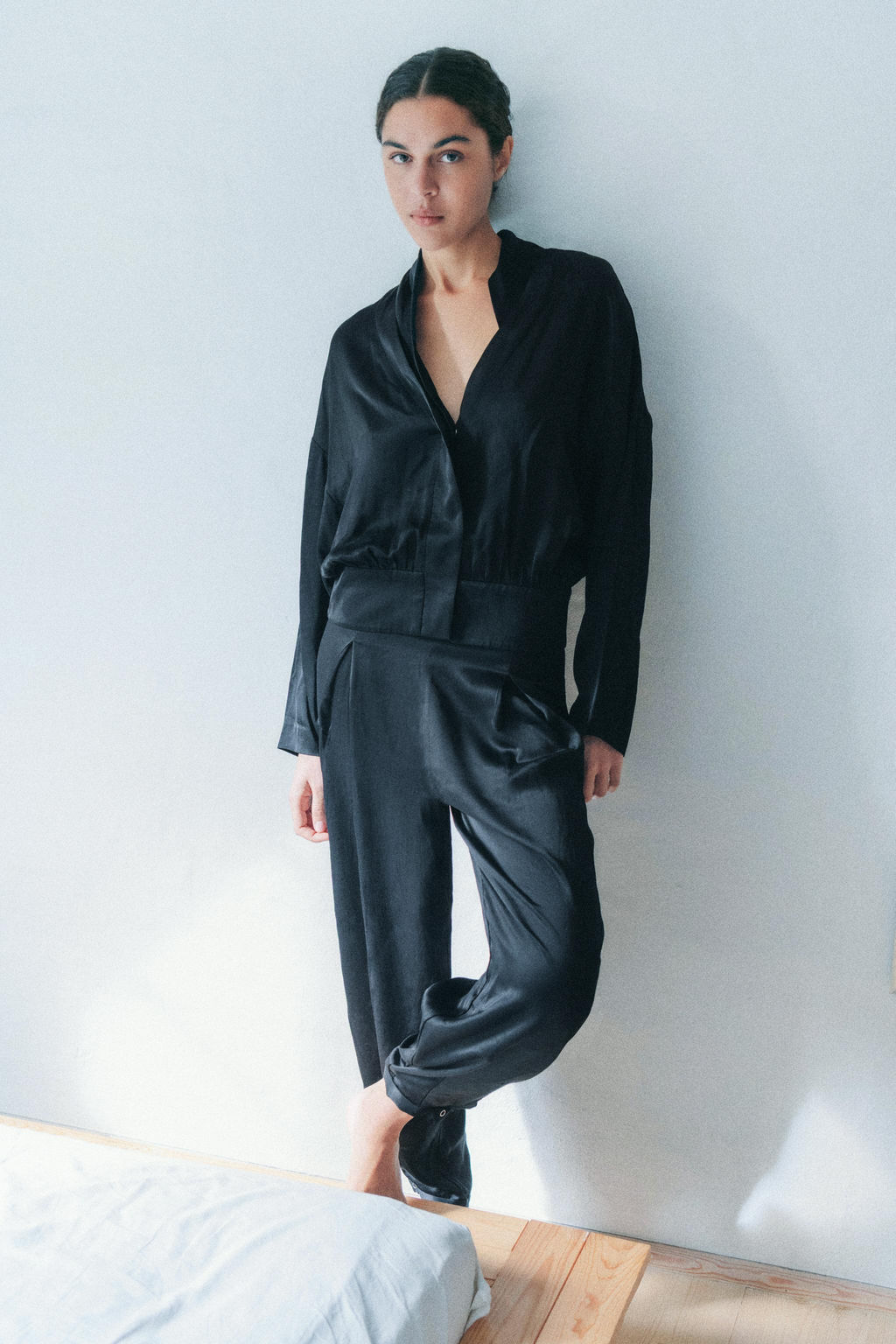 FLOWING SATIN SAROUEL TROUSERS
