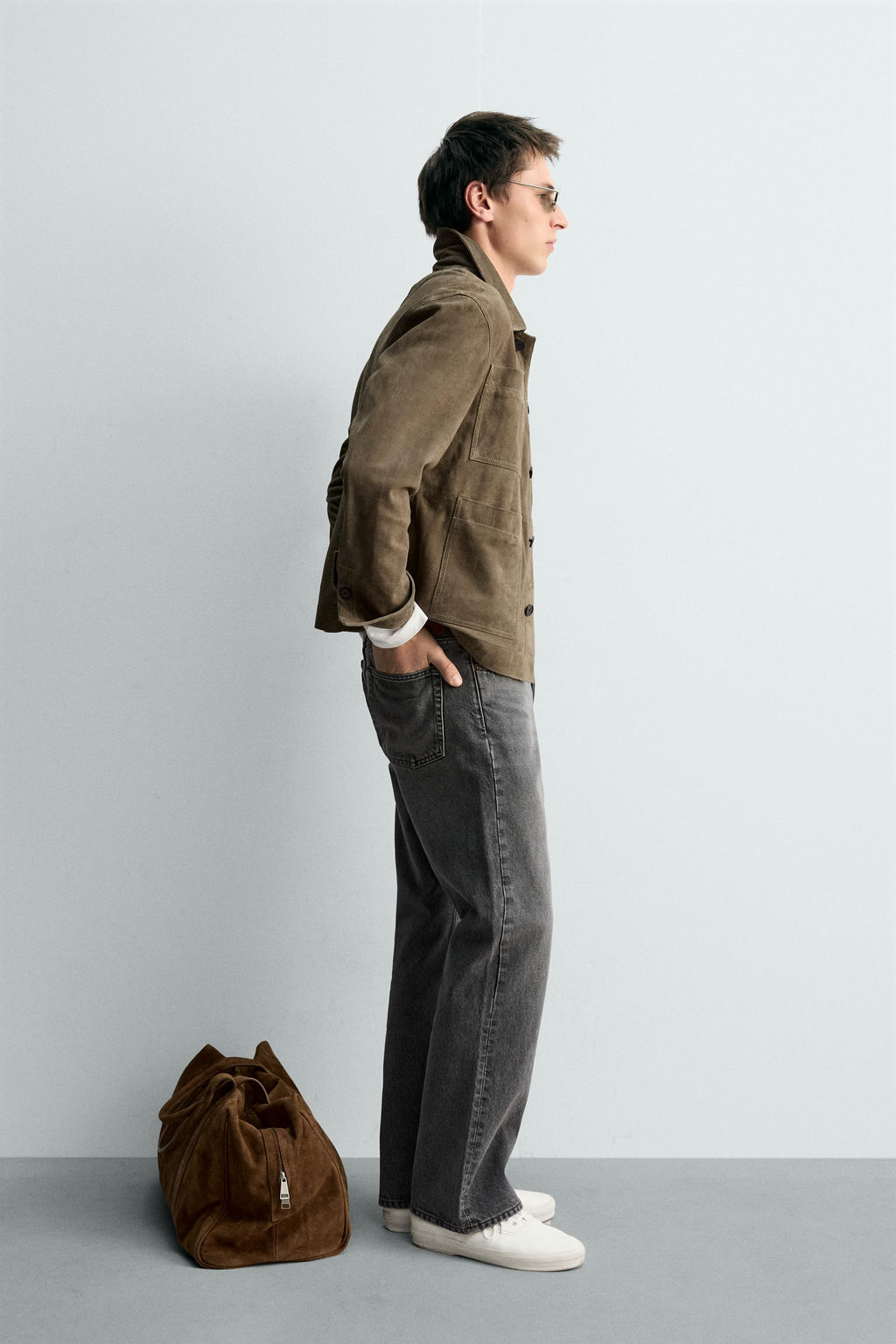LIMITED EDITION LEATHER SUEDE JACKET WITH POCKETS - Zara фото 12