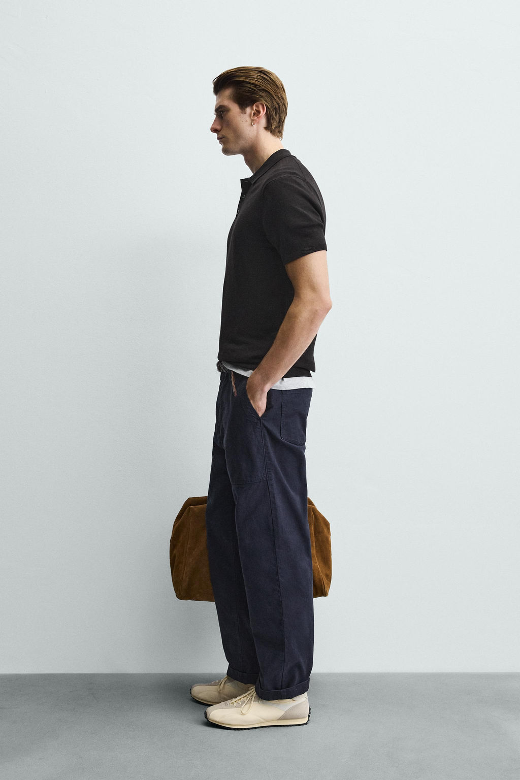 POLO PUNTO REGULAR FIT / Negro - Zara фото 4