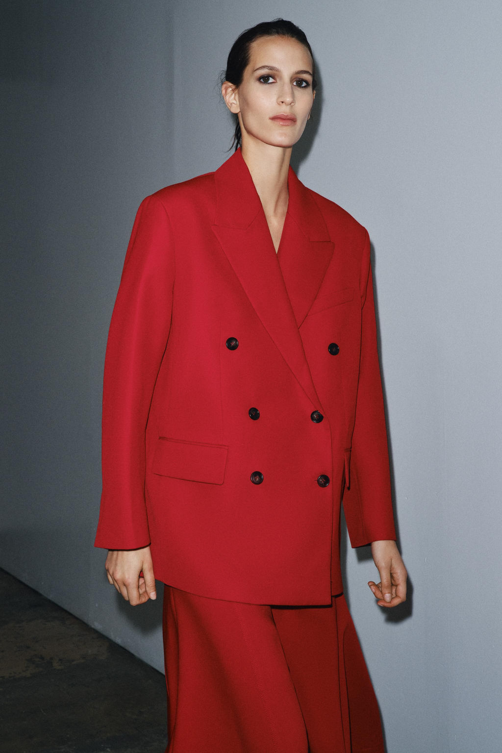 ZW COLLECTION DOUBLE-BREASTED STRAIGHT BLAZER - Zara фото 4