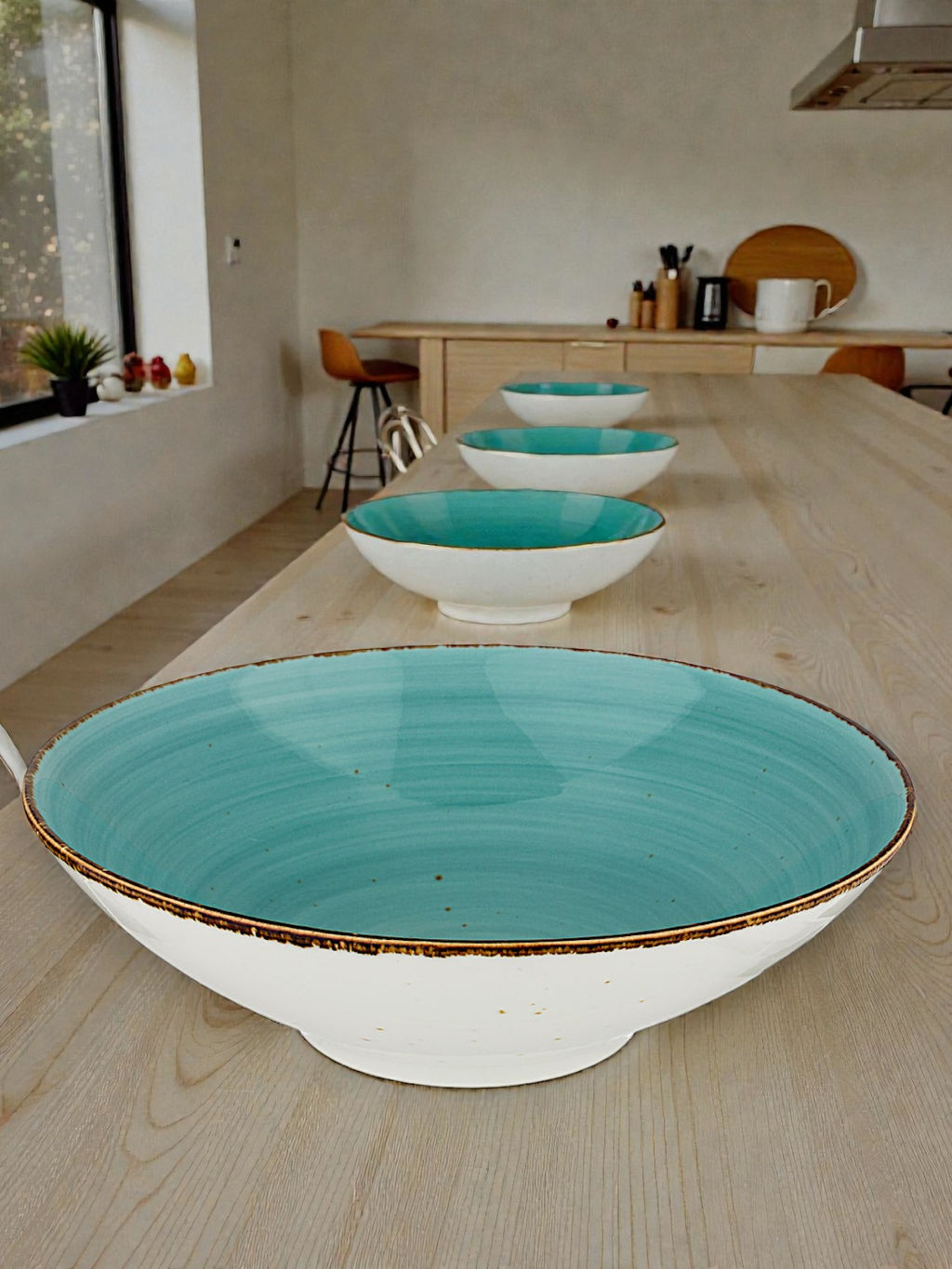 Цена за 2 шт. САЛАТНИК BRONCO NATURE 900МЛ 21*6,5СМ, БИРЮЗОВЫЙ  фото 5