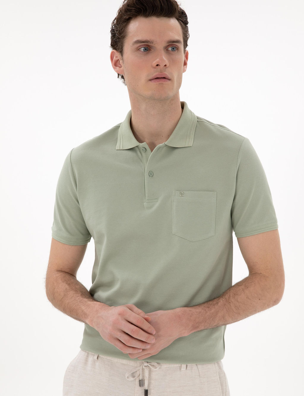 _a_la Ye_ili Regular Fit %100 Pamuk Polo Yaka Basic Ti__rt