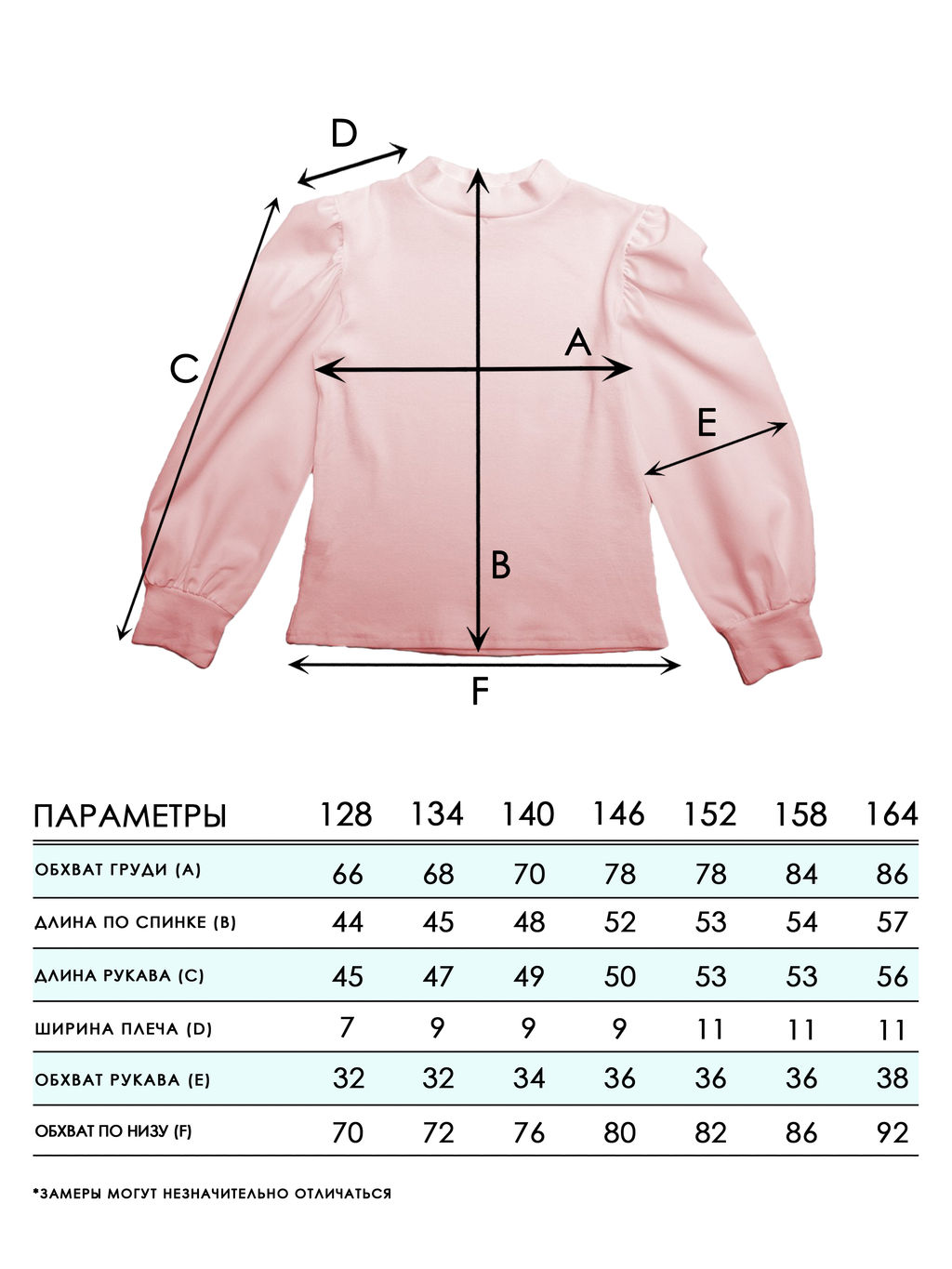 Блузка для девочек - Синий мир фото 3