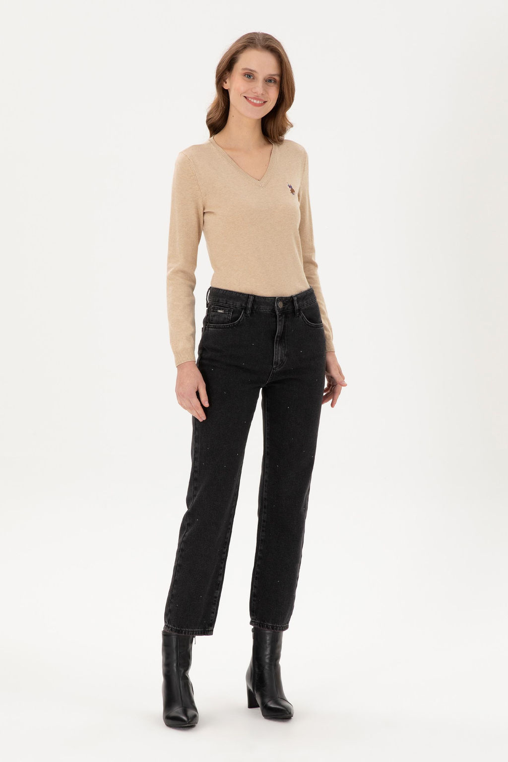 Женские черные джинсовые брюки - U.s. polo assn фото 9